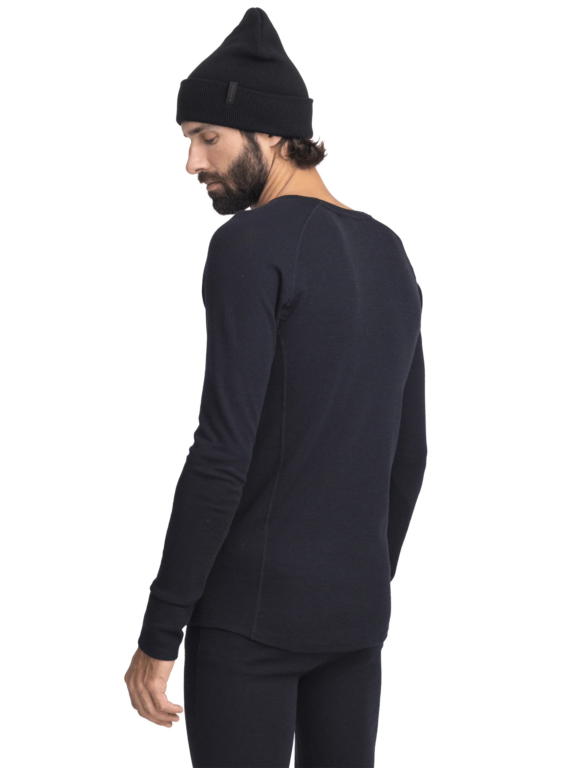 100 WOOL SHIRT BLACK - Image 3