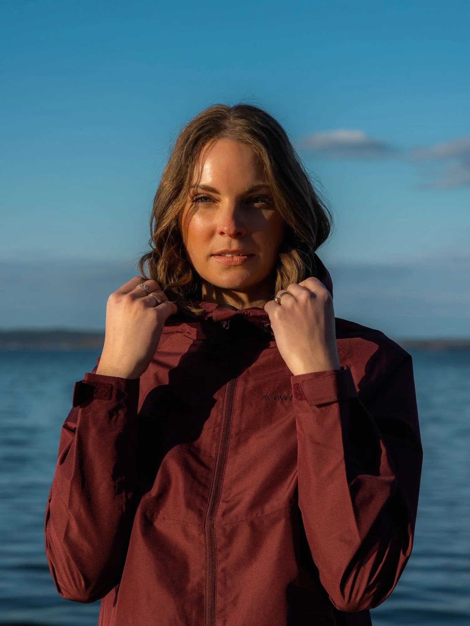 WOMENS ALLROUND JACKET DARK RED - Image 3