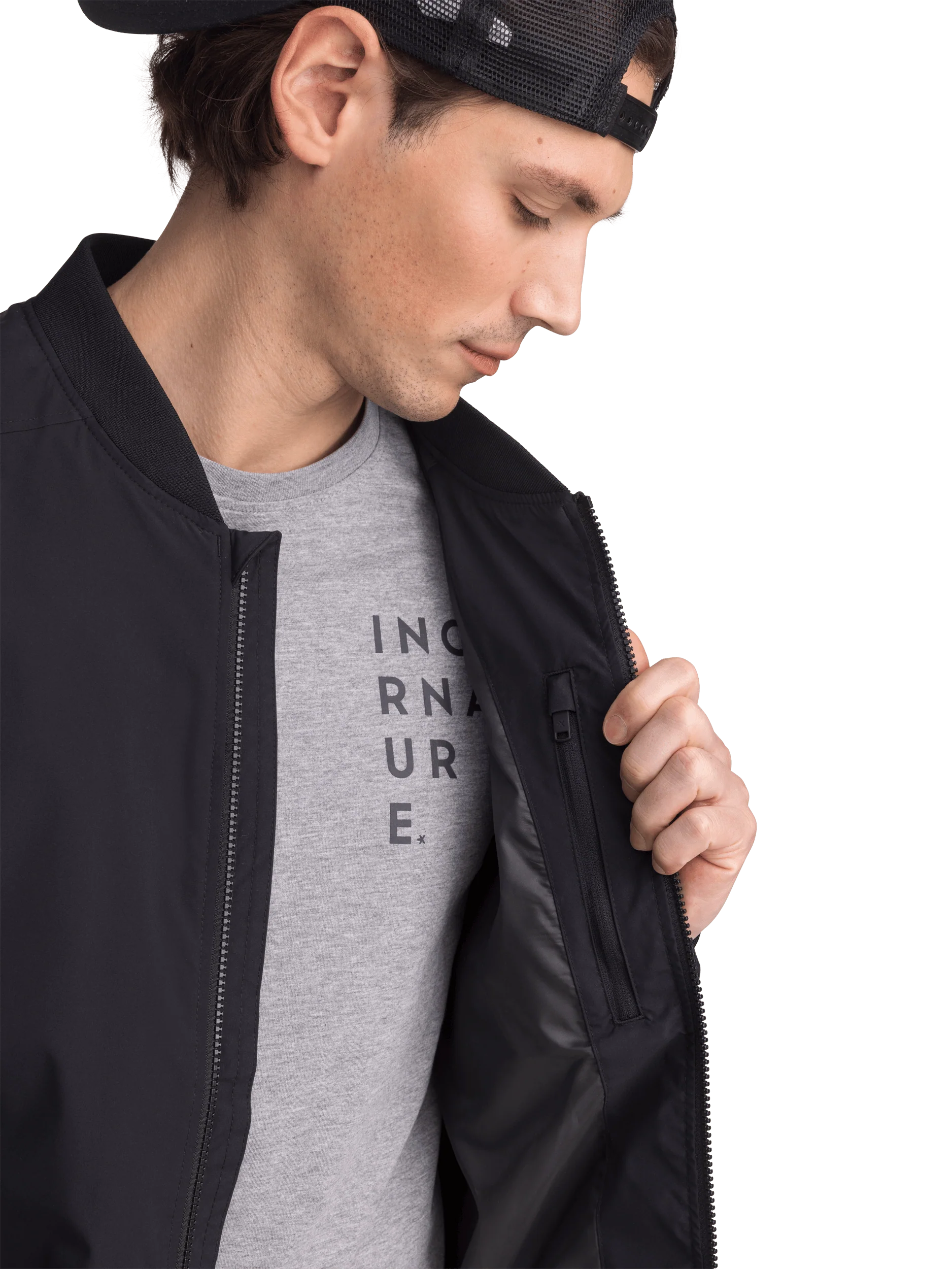 NEBO BOMBER JACKET MEN BLACK - Image 4