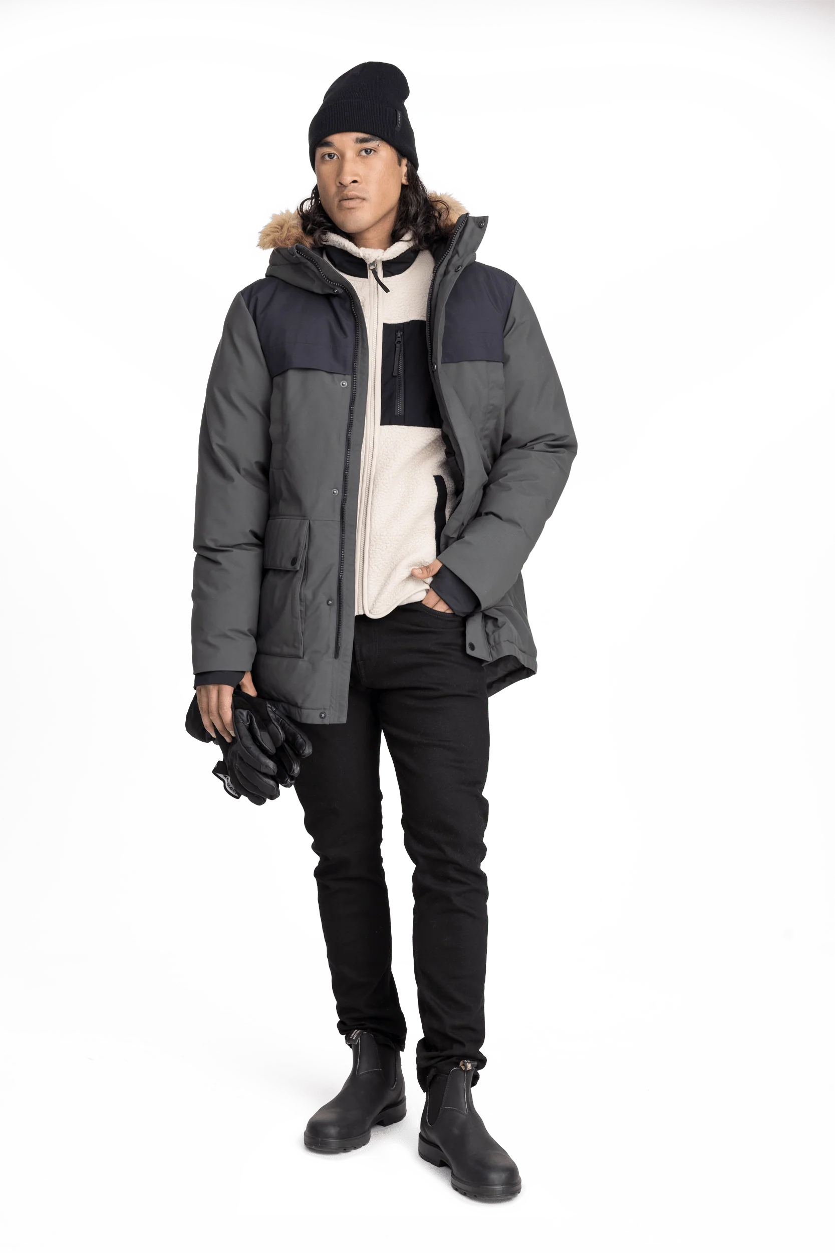 CLASSIC PARKA DARK GREEN/BLACK MEN - Image 3