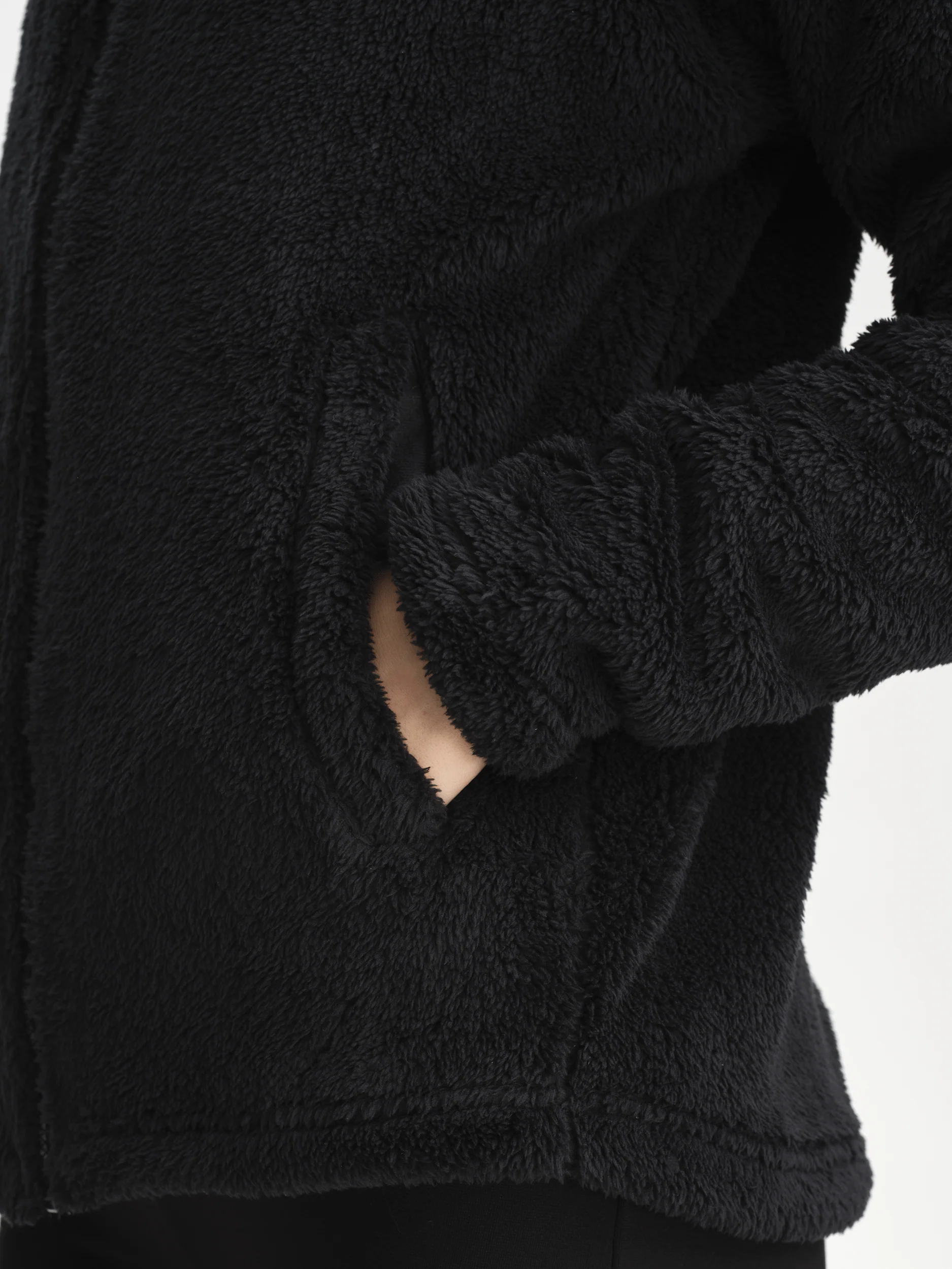 COZY PILE JACKET BLACK WOMEN - Image 5