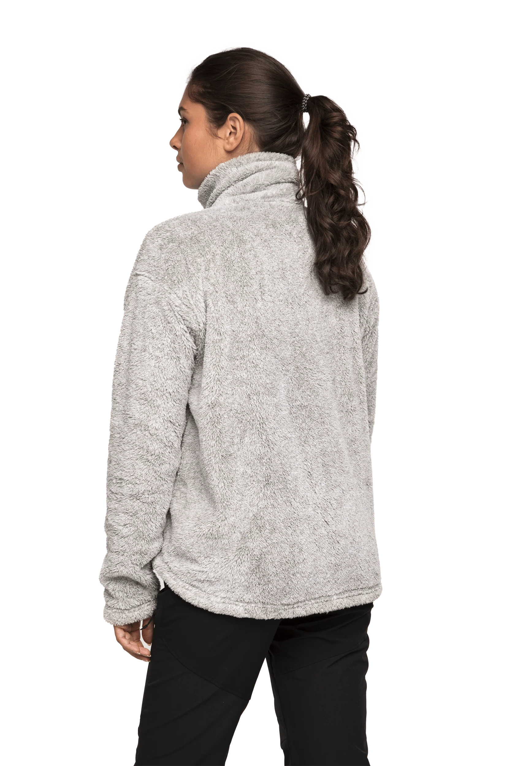 COZY PILE JACKET LIGHT GREY MELANGE WOMEN - Image 3