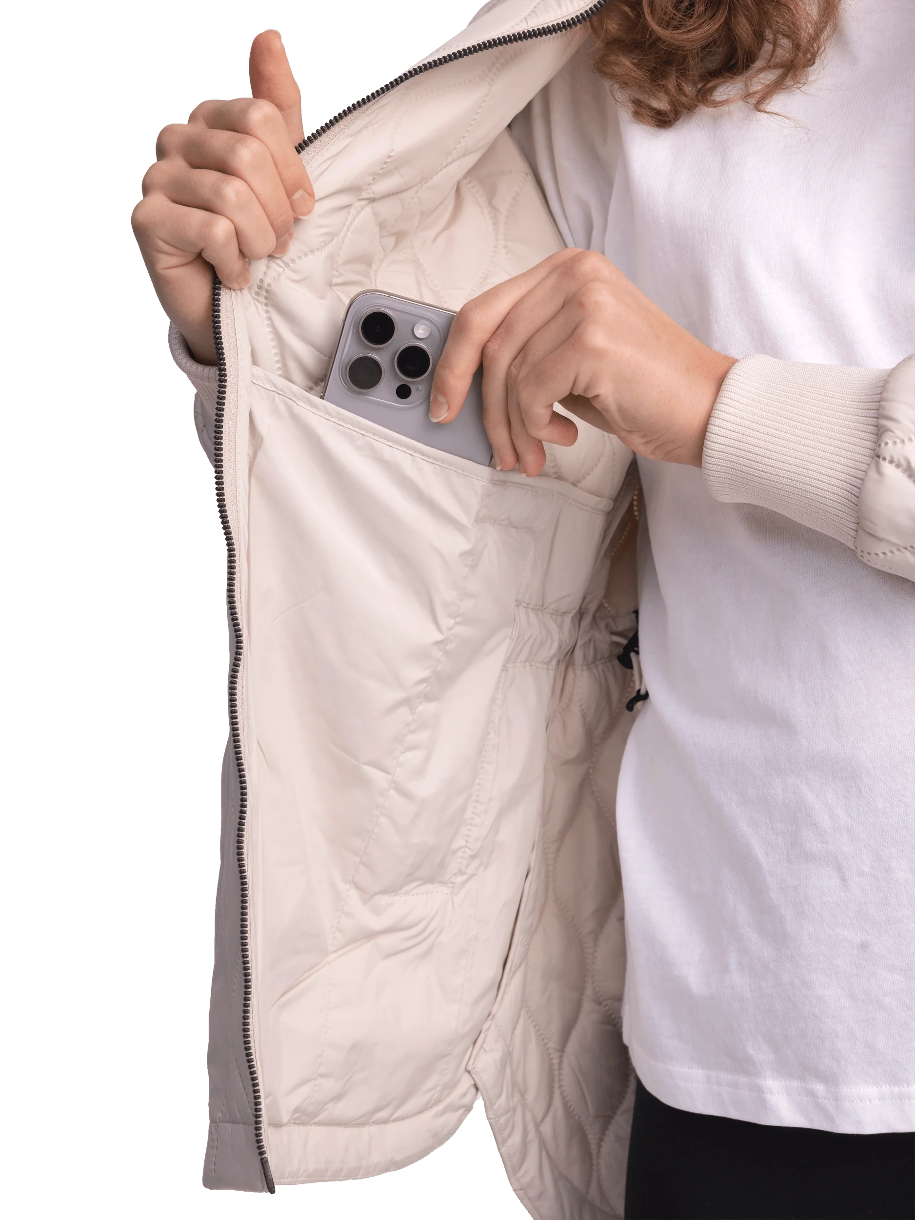 EMORY QUILT JACKET IVORY BEIGE WOMEN - Image 10