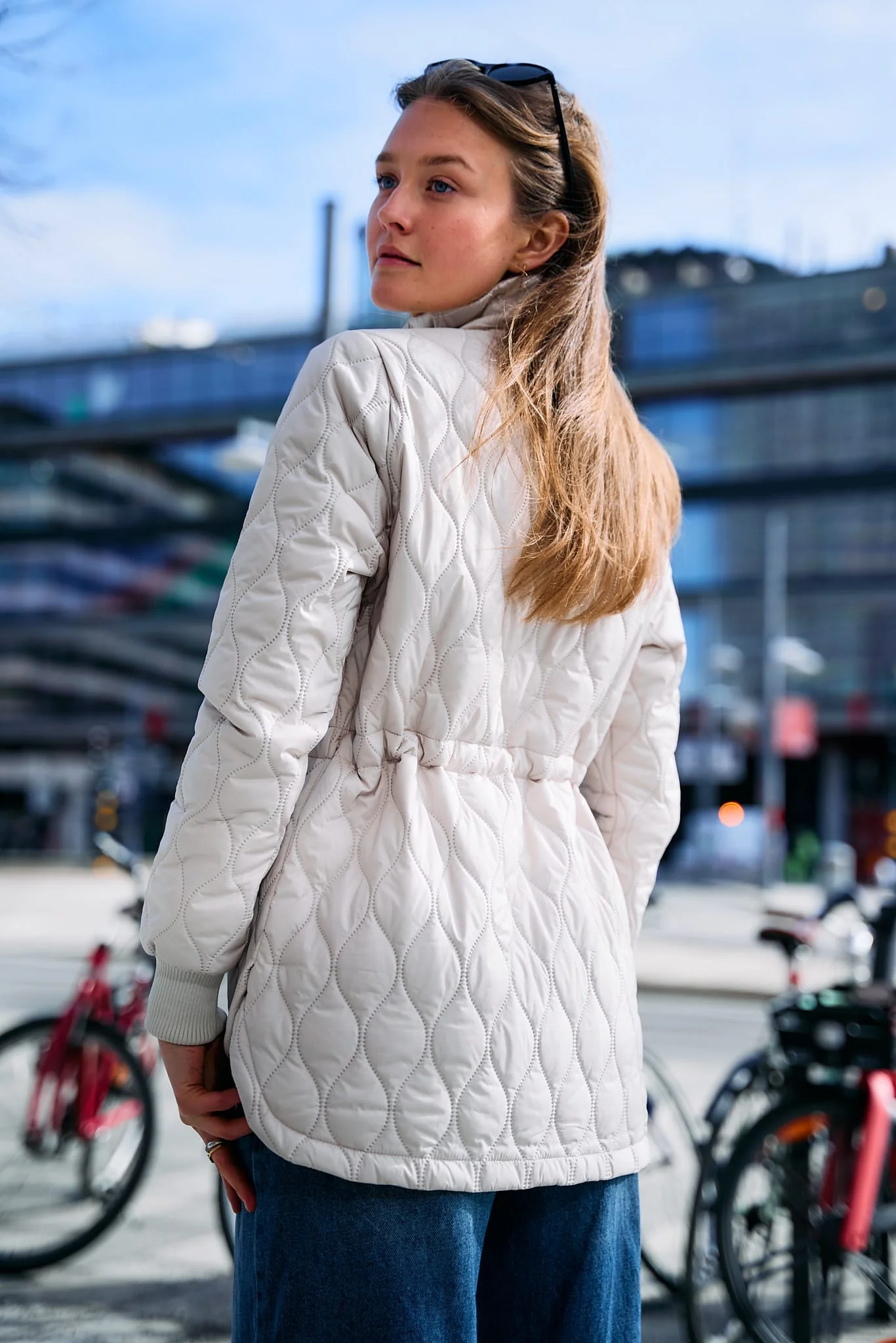 EMORY QUILT JACKET IVORY BEIGE WOMEN - Image 2