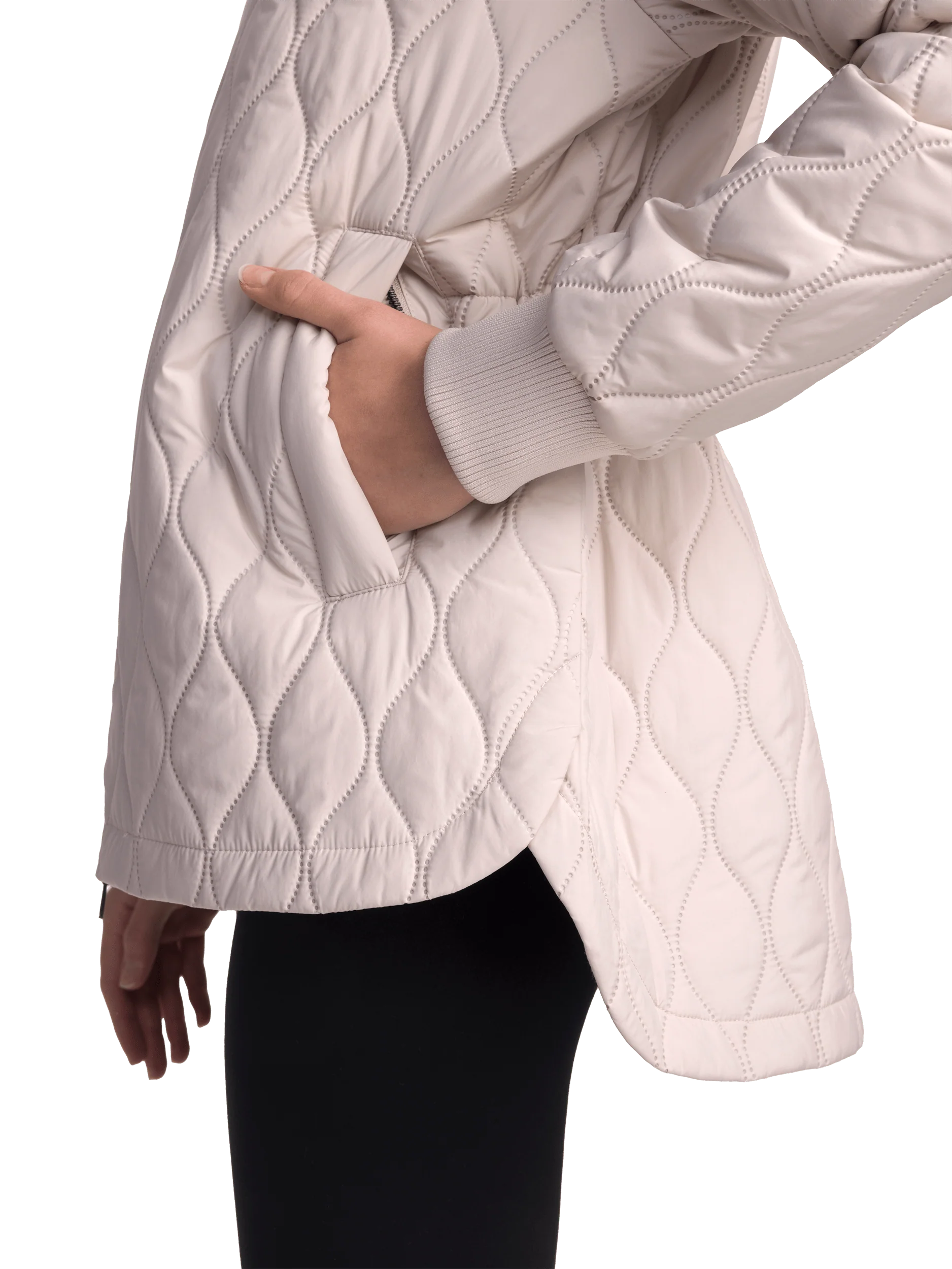 EMORY QUILT JACKET IVORY BEIGE WOMEN - Image 9