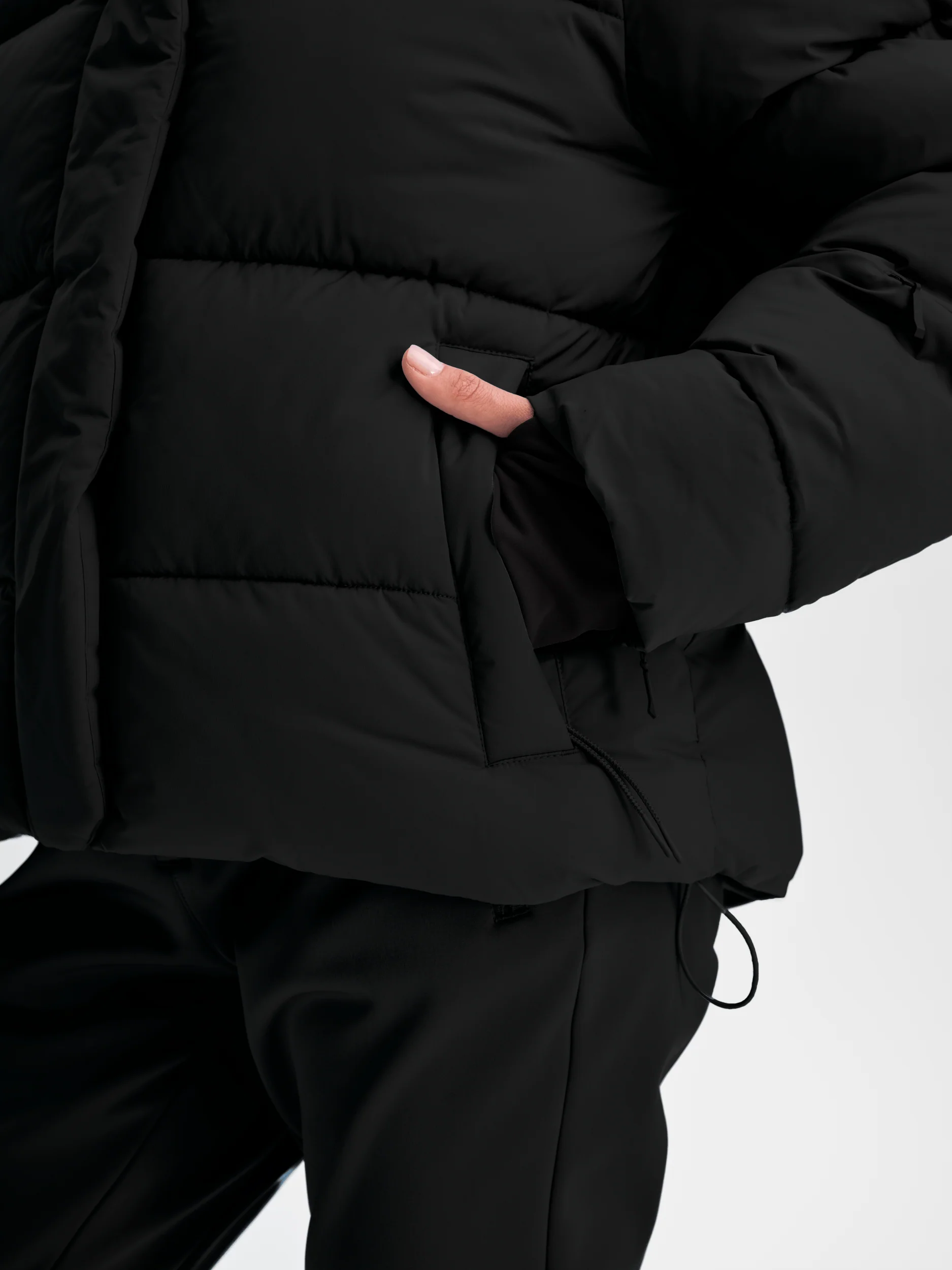 FEMME PUFF JACKET BLACK - Image 6