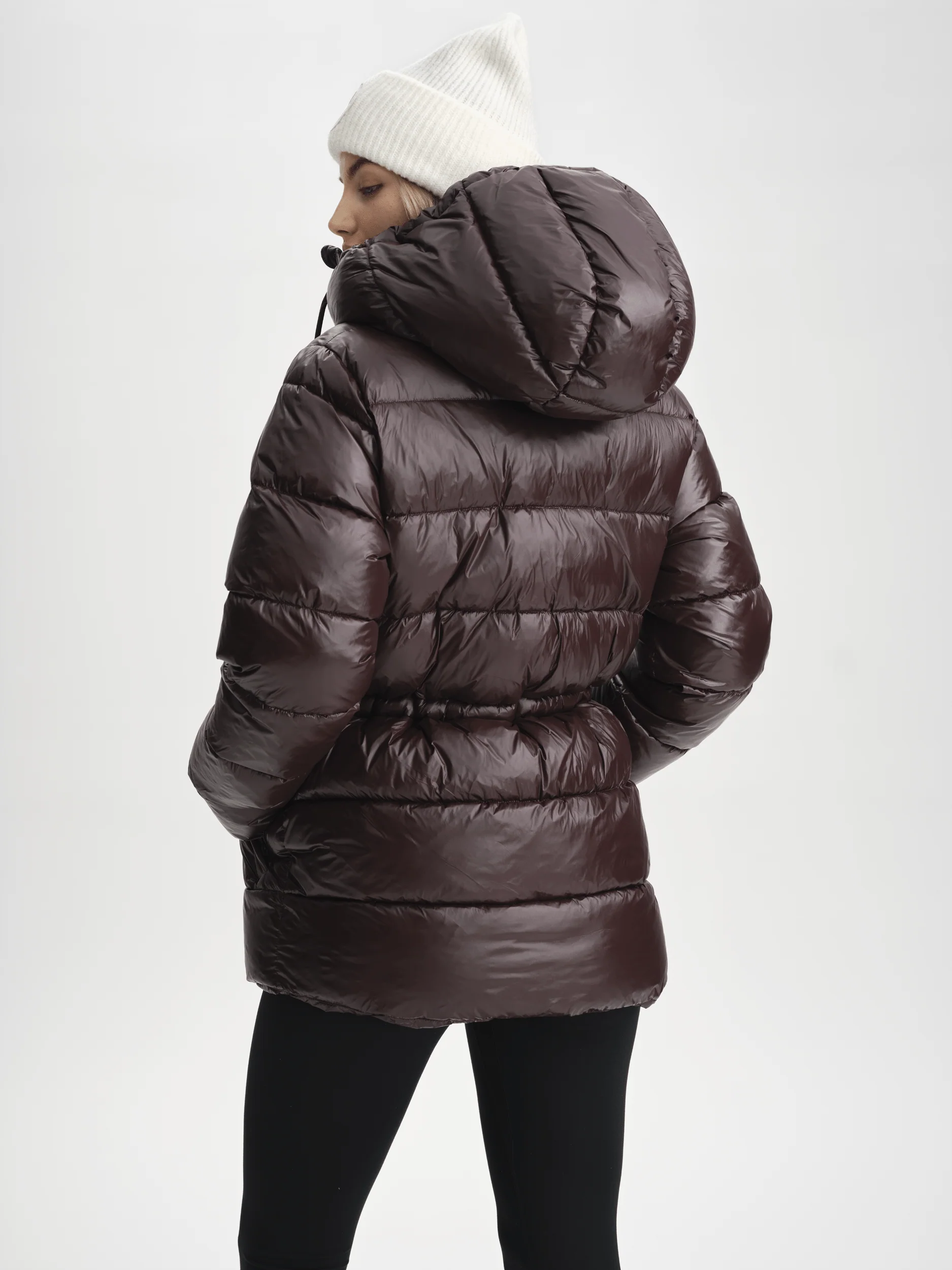 GAMILA MID JACKET SHINY BROWN - Image 3