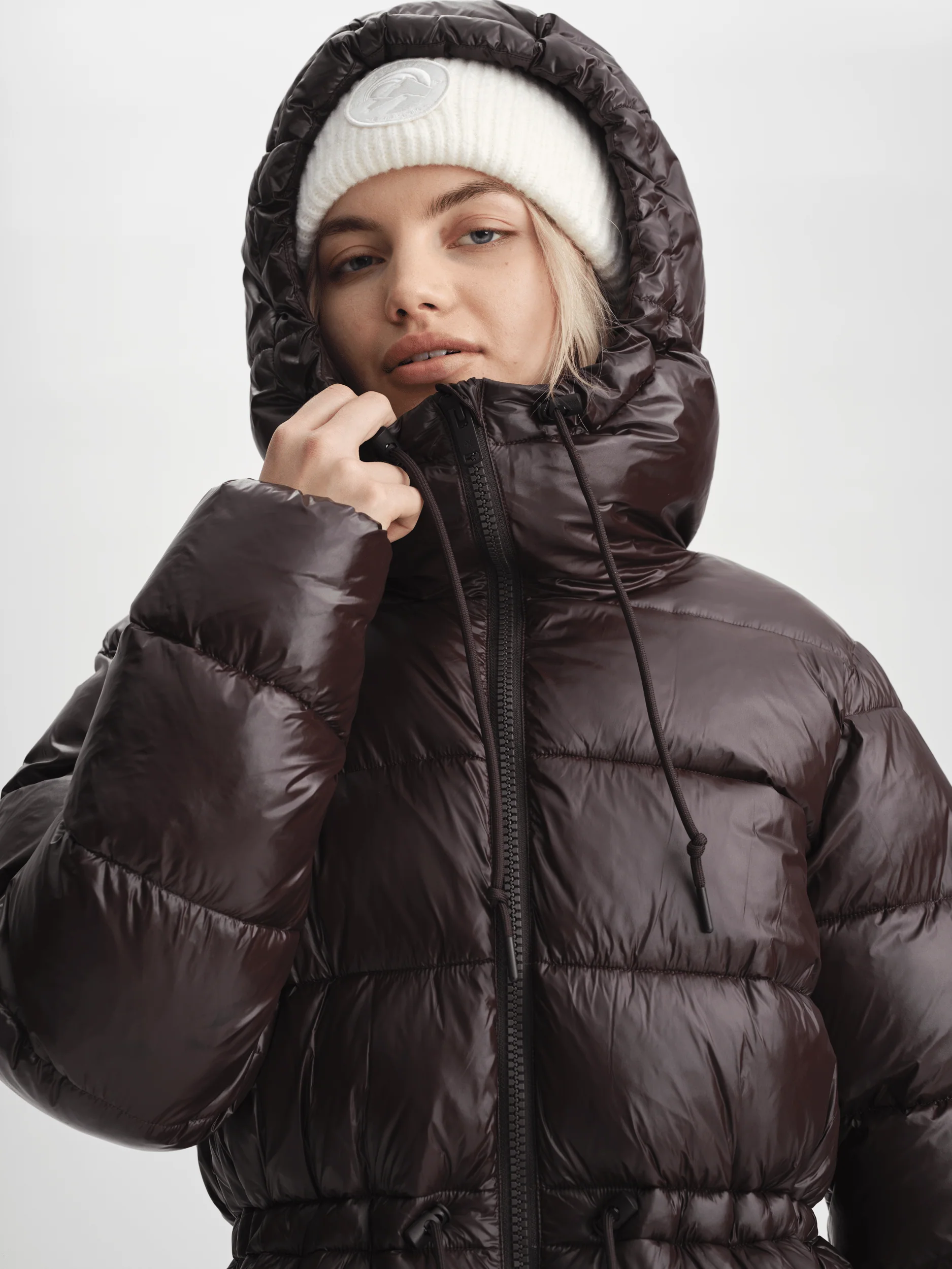 GAMILA MID JACKET SHINY BROWN - Image 4