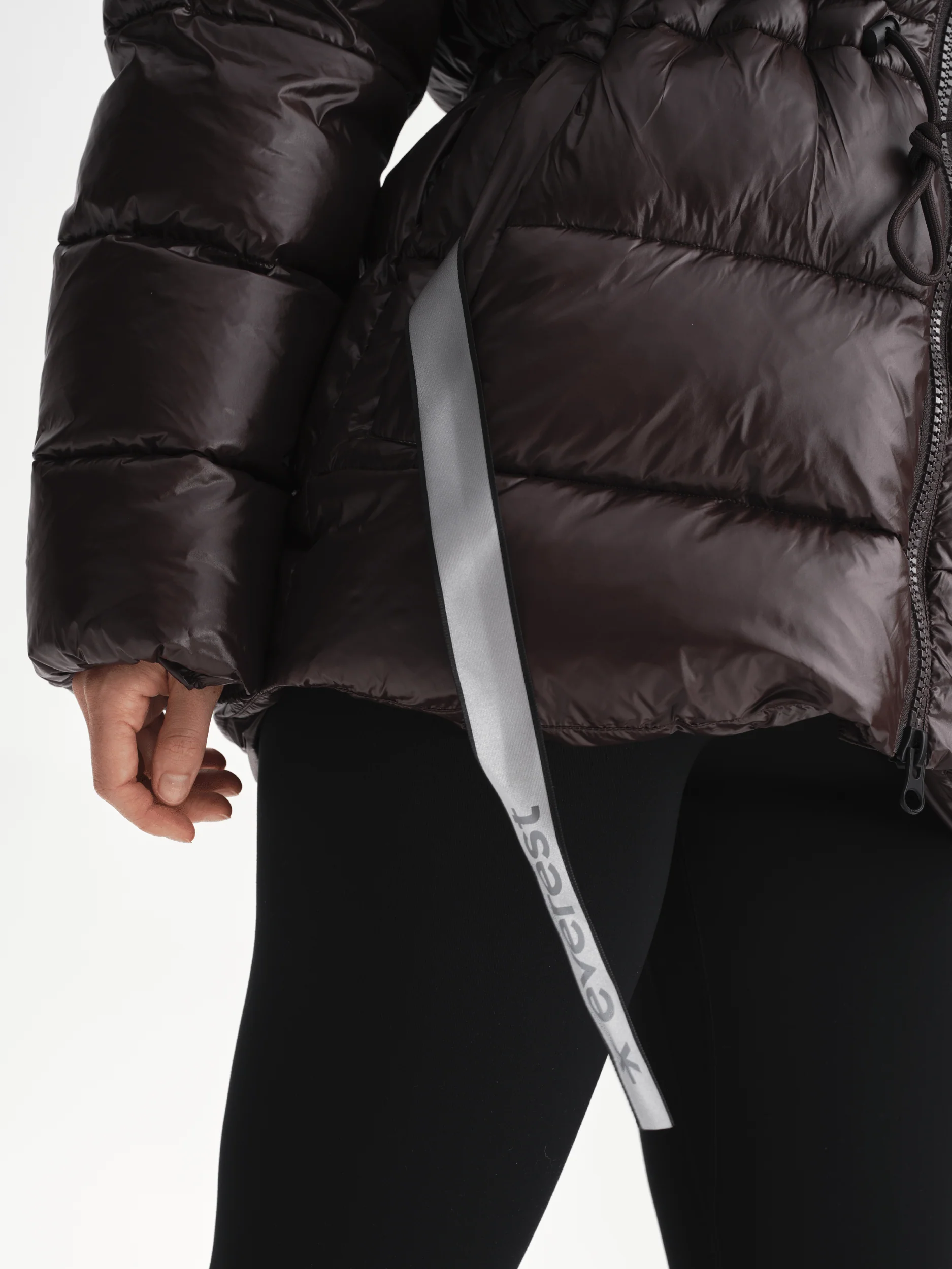GAMILA MID JACKET SHINY BROWN - Image 6