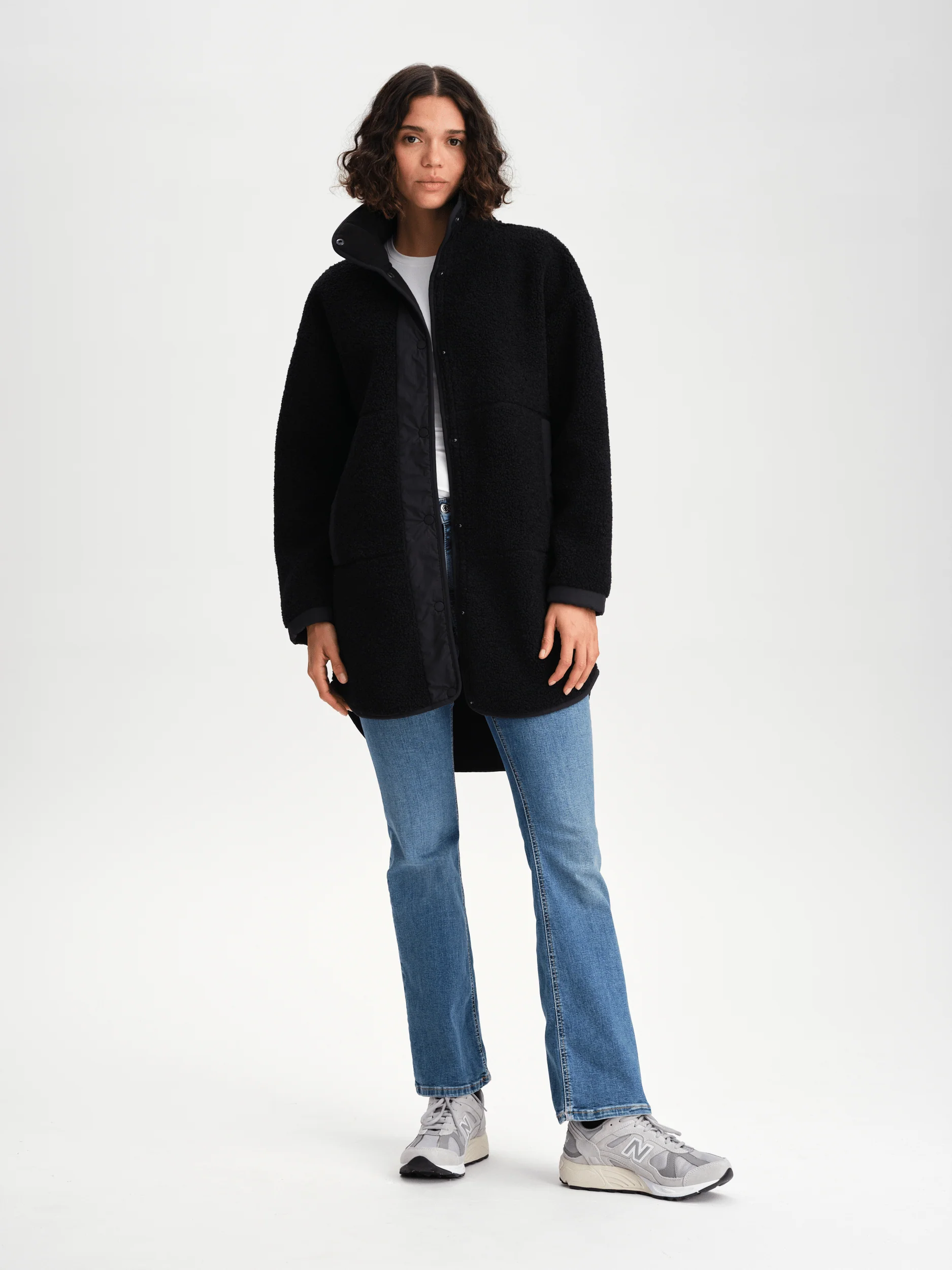 HAYDEN PILE COAT OFF BLACK - Image 4