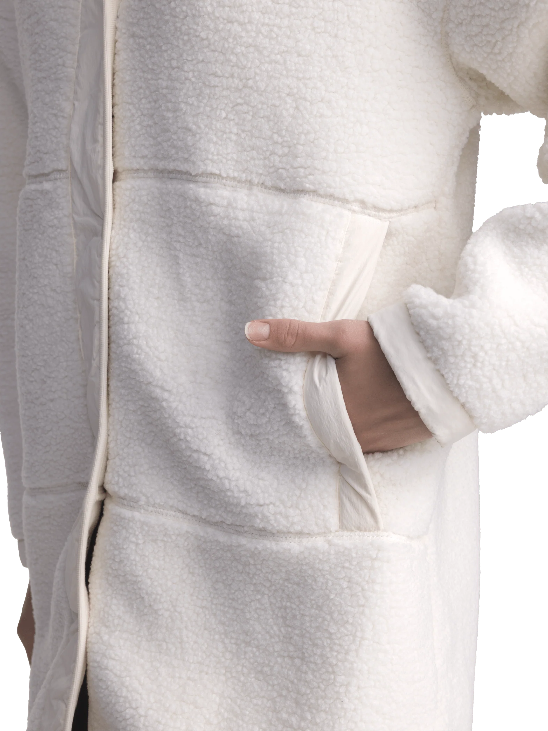 HAYDEN PILE COAT OFF WHITE - Image 5