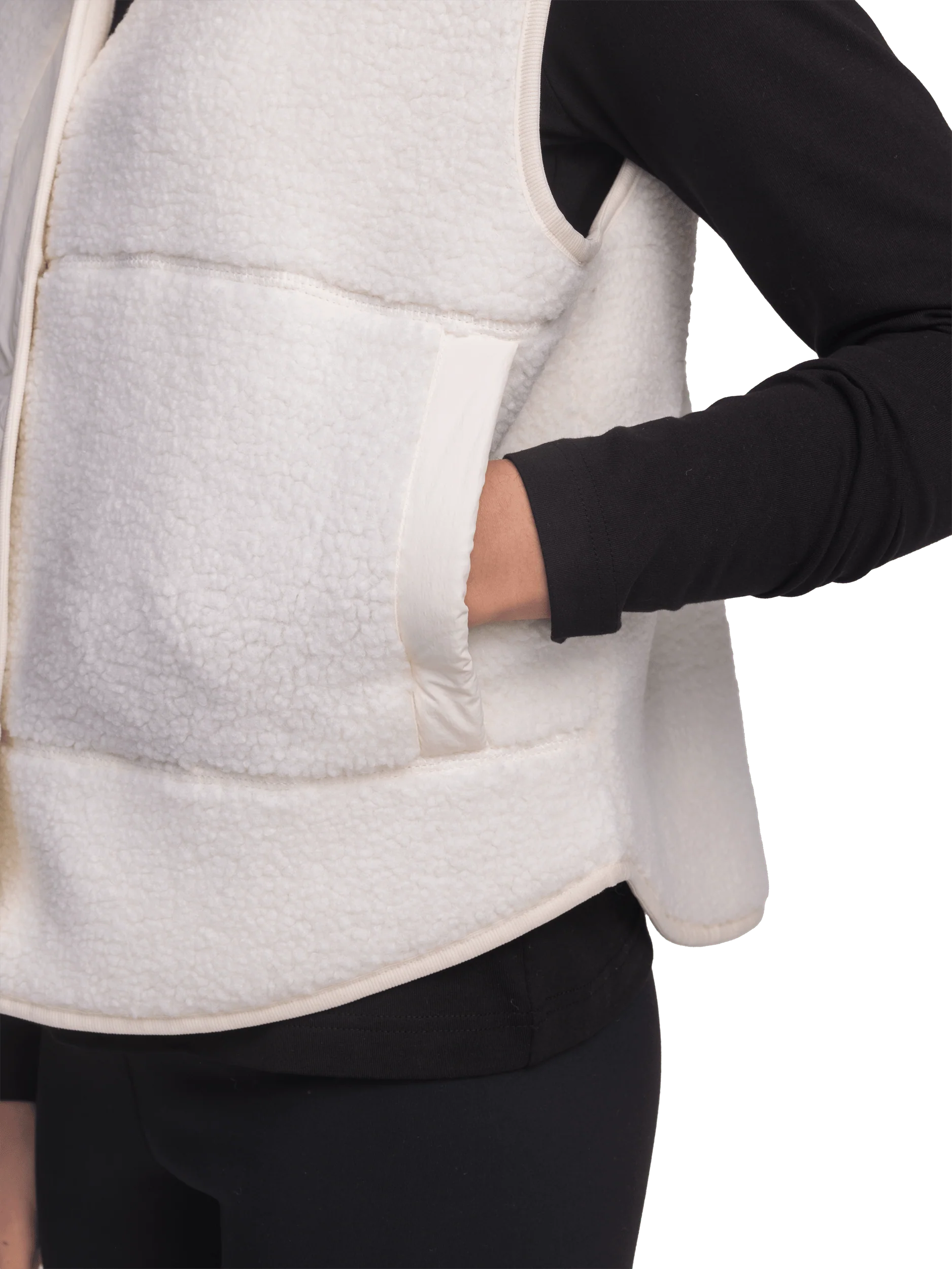 HAYDEN PILE VEST OFF WHITE WOMENS - Image 4