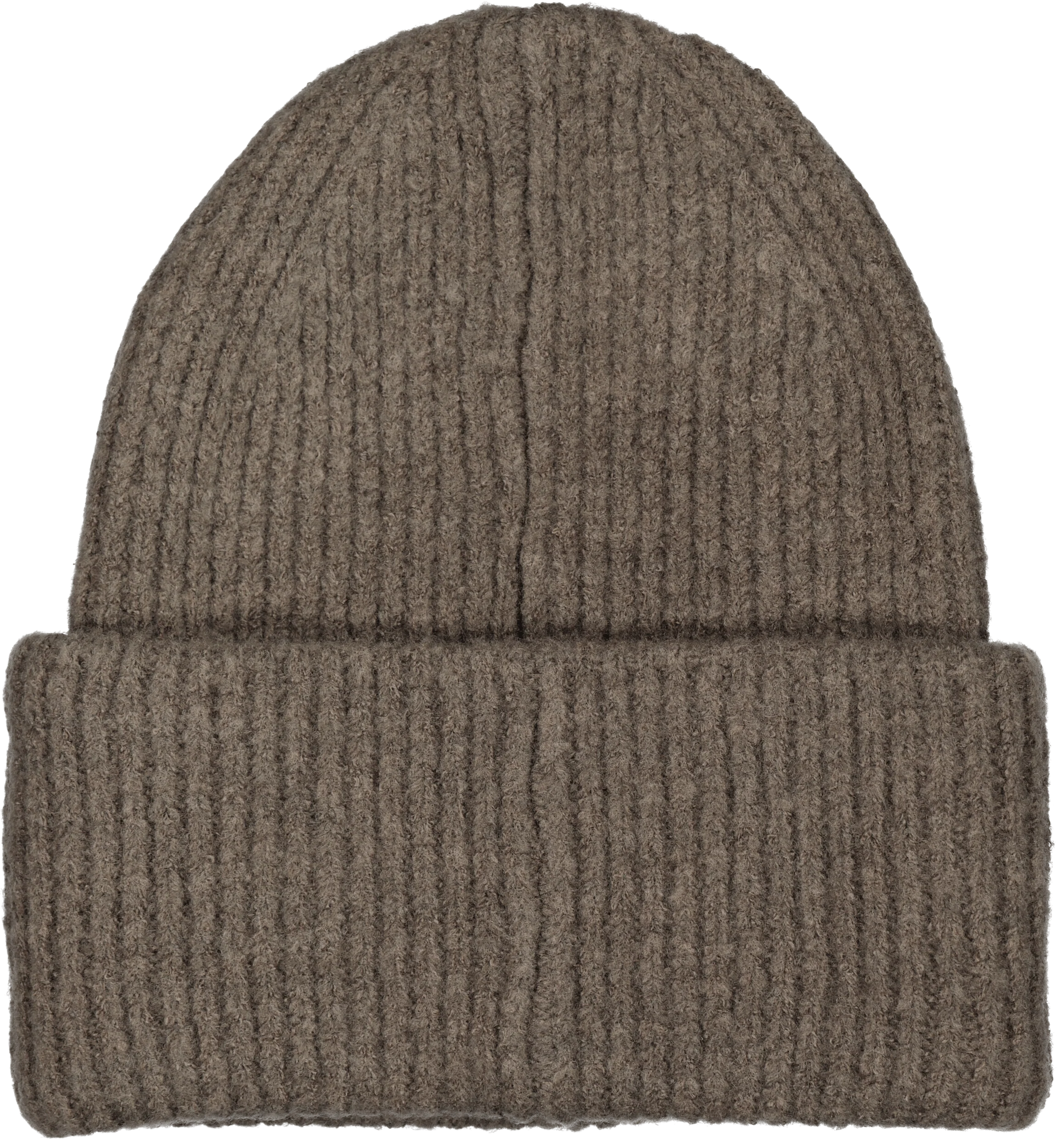 HEAVY KNIT BADGE BEANIE  ASH PURPLE - Image 4