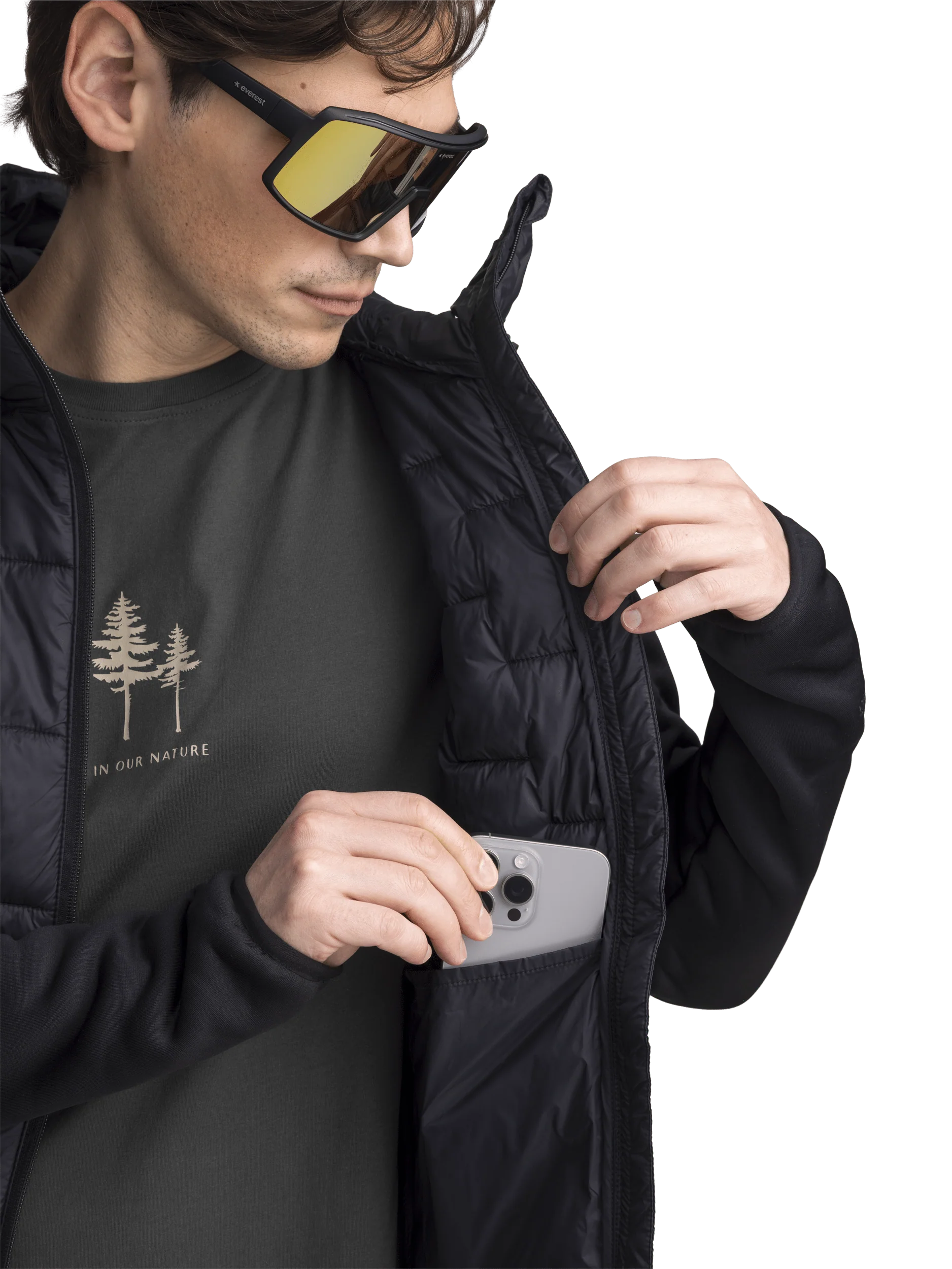 HYBRID HOOD JACKET BLACK - Image 5
