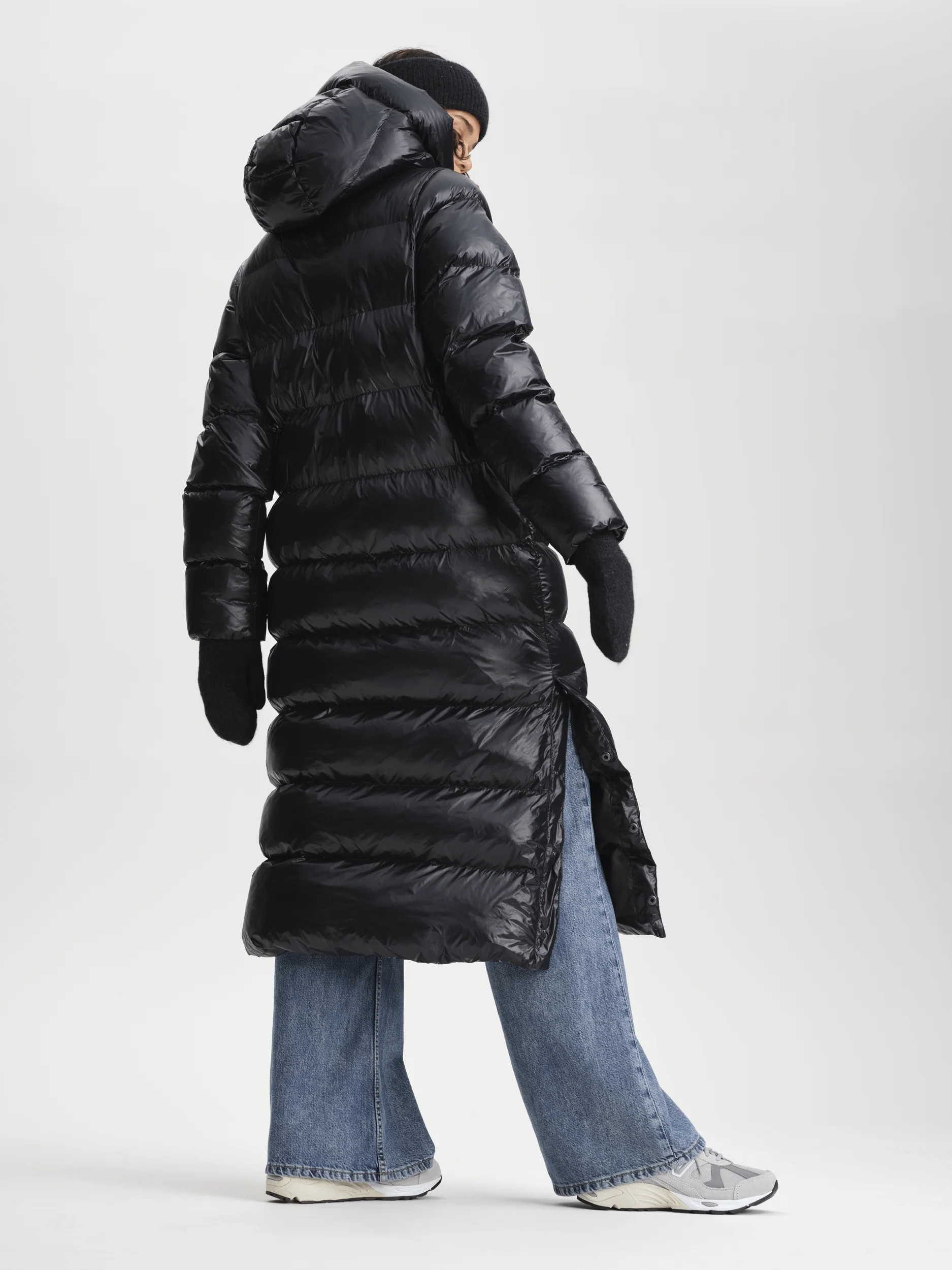 JUNEAU COAT BLACK SHINY - Image 3