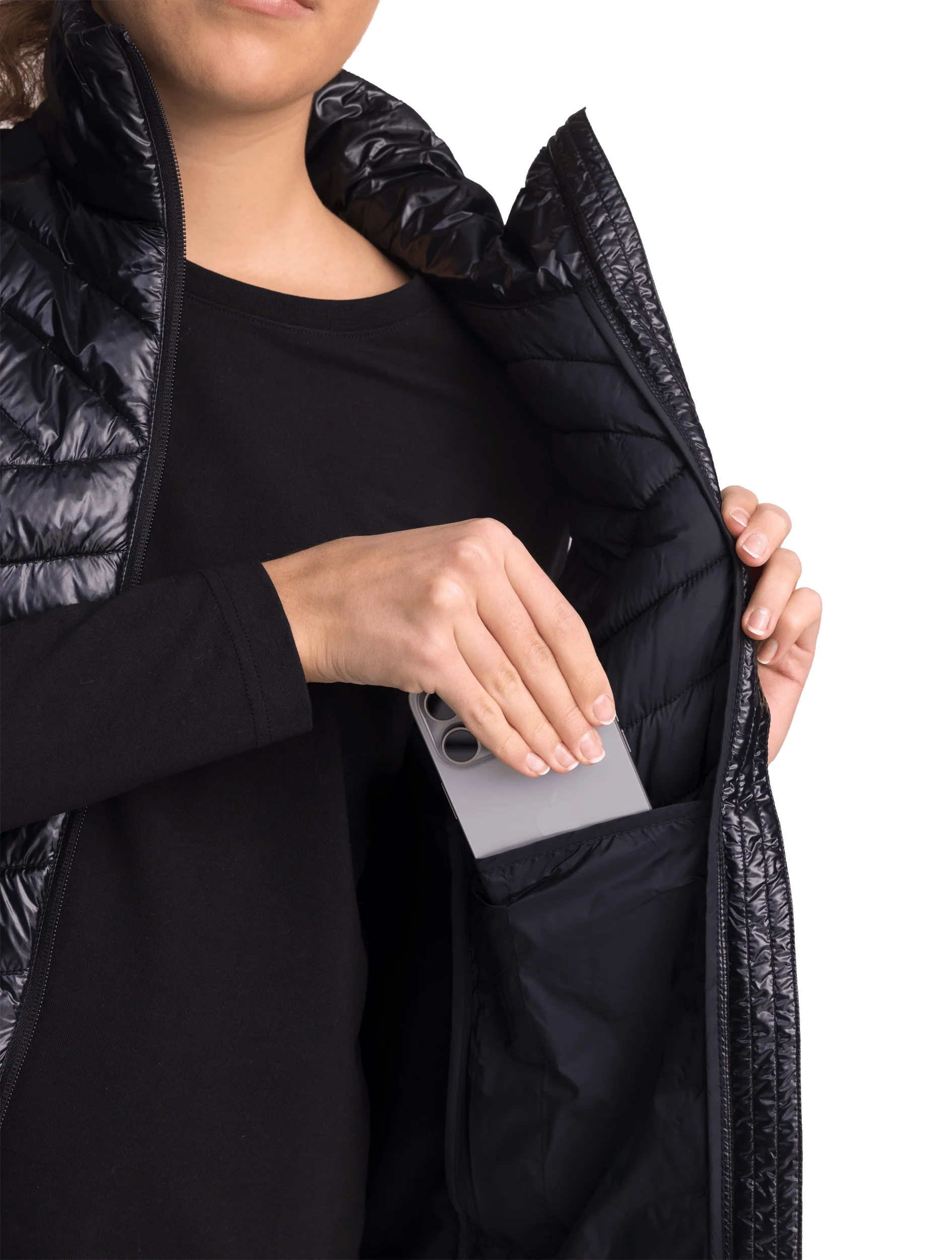 KITA HYBRID VEST BLACK WOMENS - Image 4