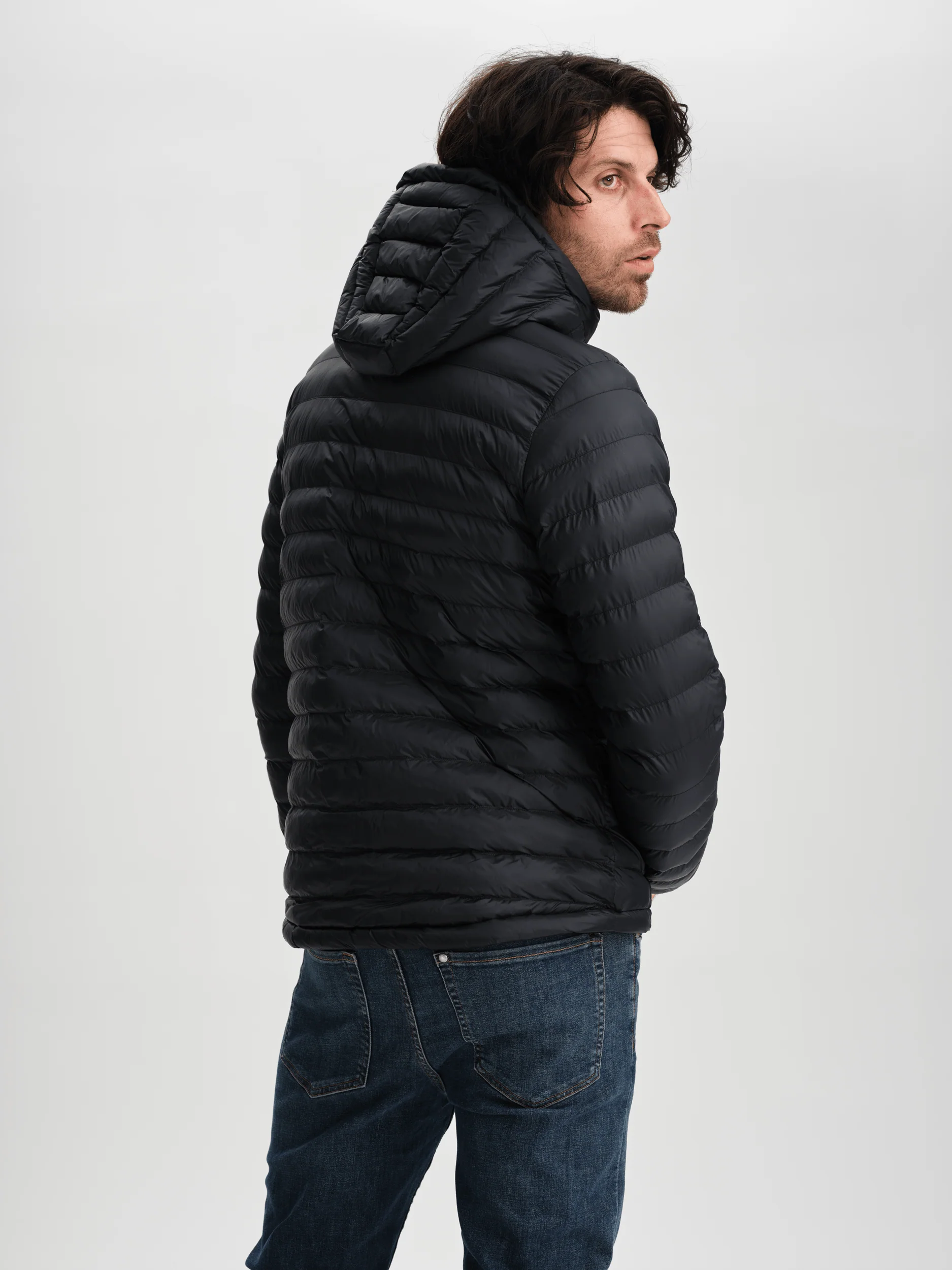 LINER HOOD JACKET BLACK MEN - Image 3