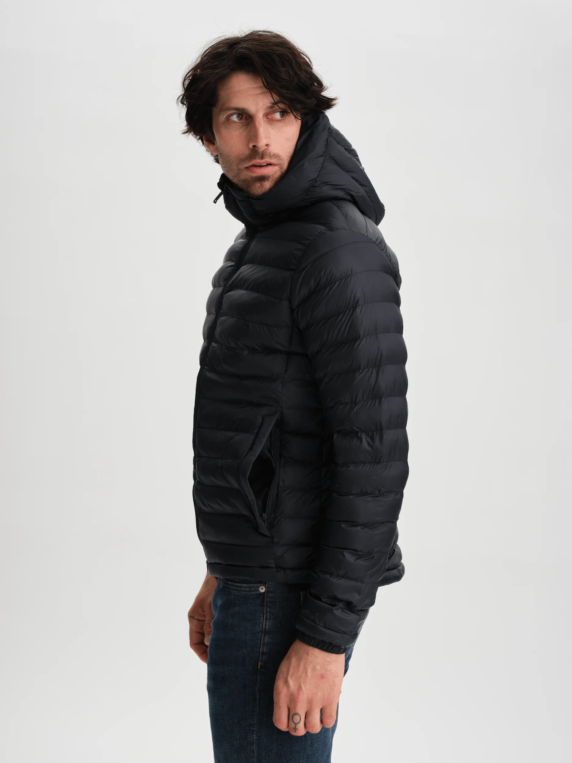 LINER HOOD JACKET BLACK MEN - Image 4