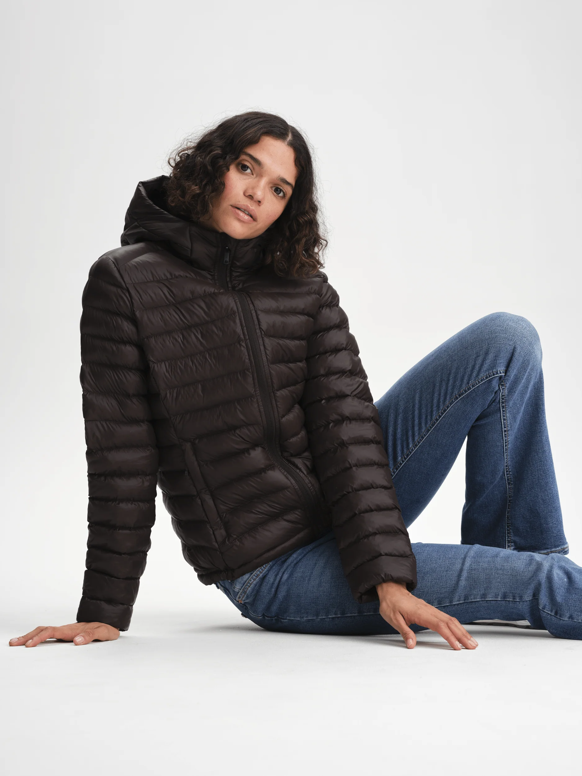 LINER HOOD JACKET CACO BROWN WOMEN - Image 4