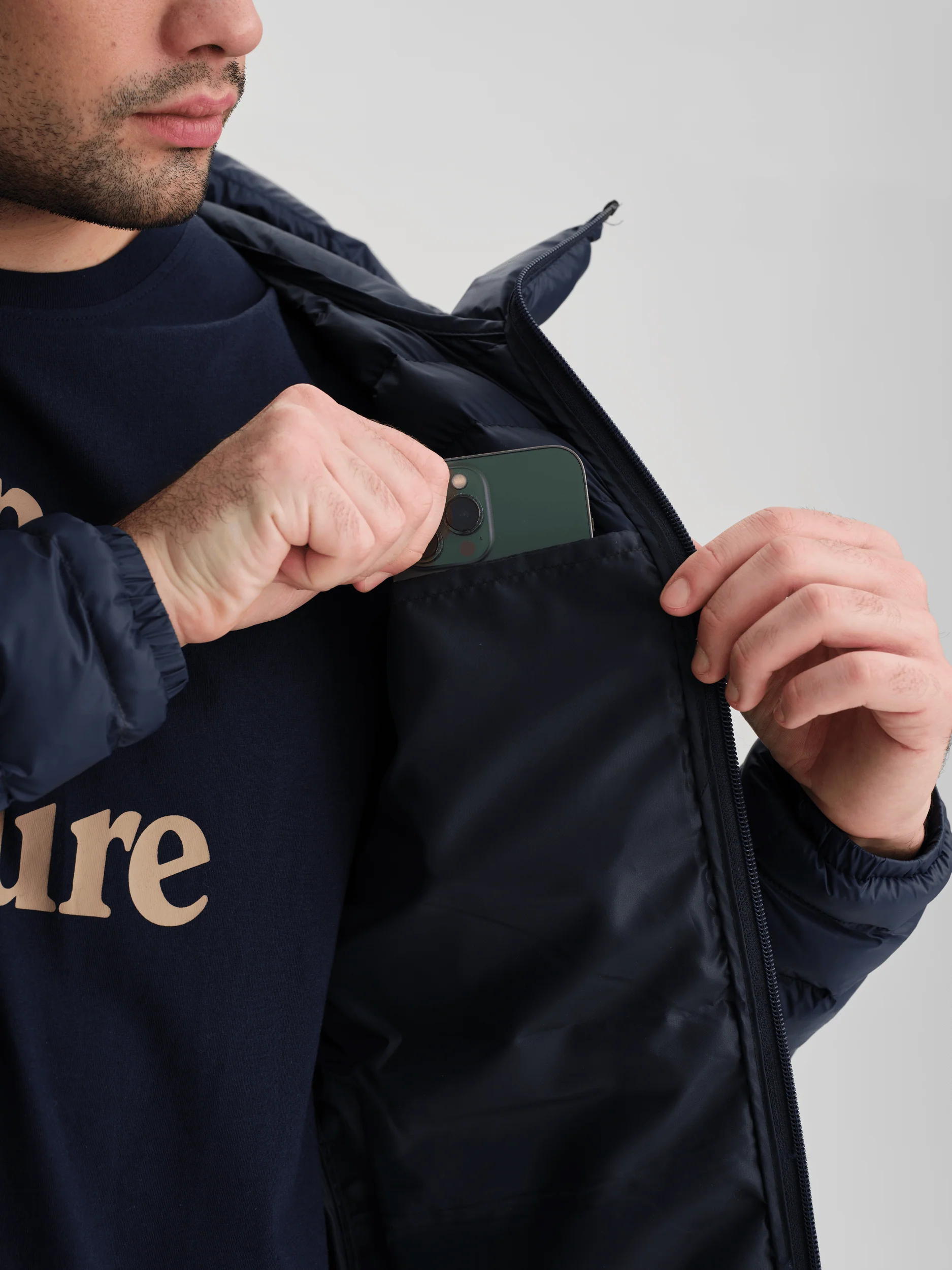 LINER HOOD JACKET NAVY MEN - Image 5