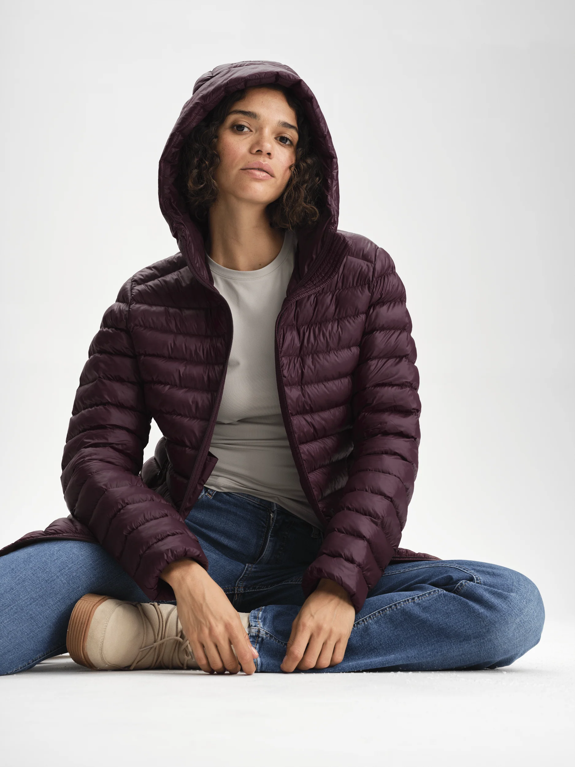 LINER MID COAT DARK BURGUNDY - Image 4