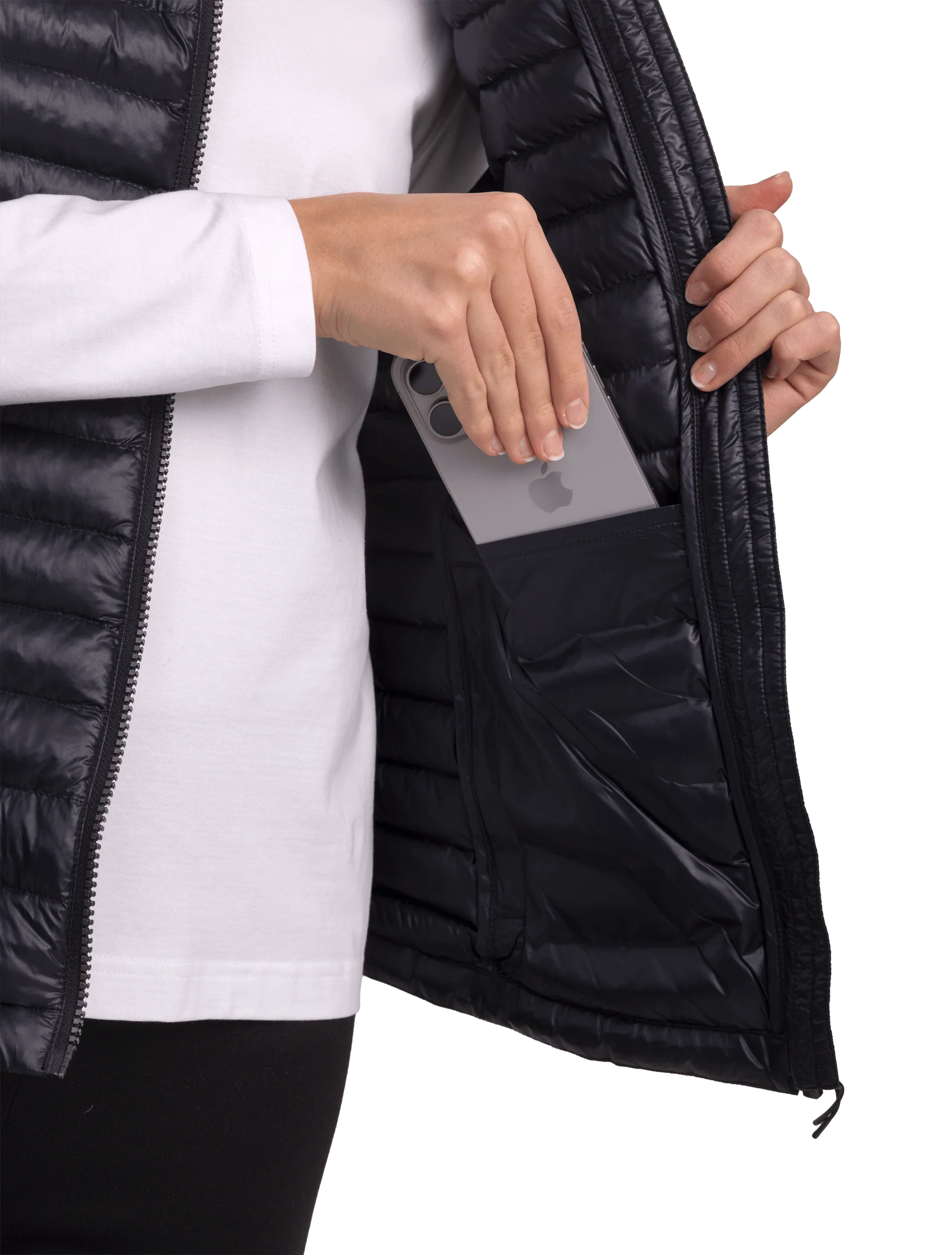 LINER VEST BLACK WOMENS - Image 5