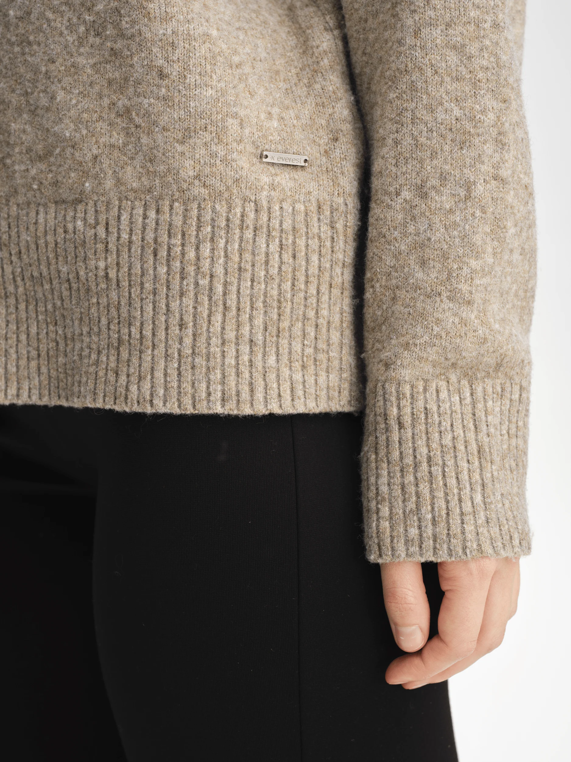 MERU KNITTED SWEATER  BEIGE MELANGE - Image 5