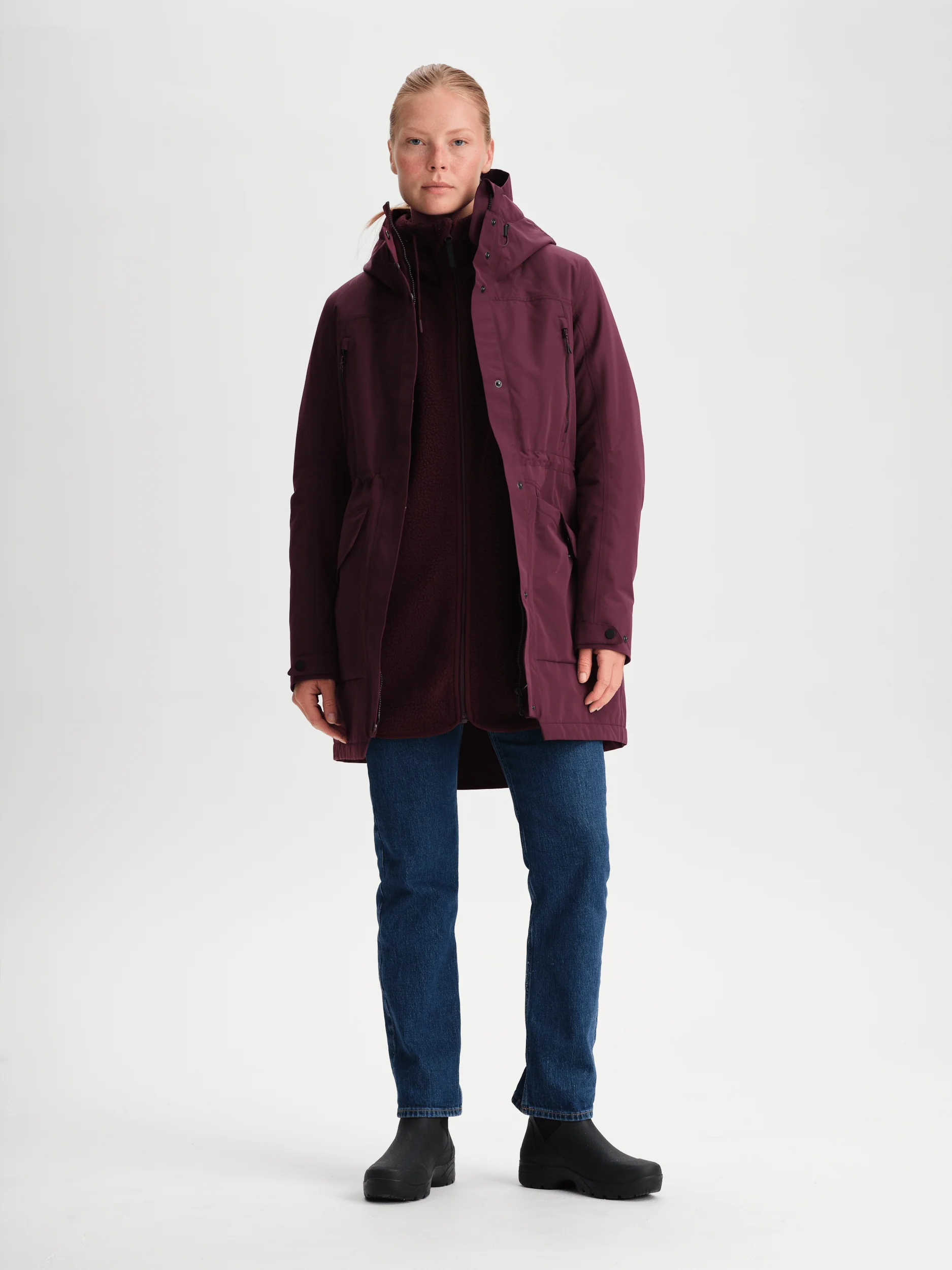 PADDED FUNCTION PARKA BURGUNDY - Image 2