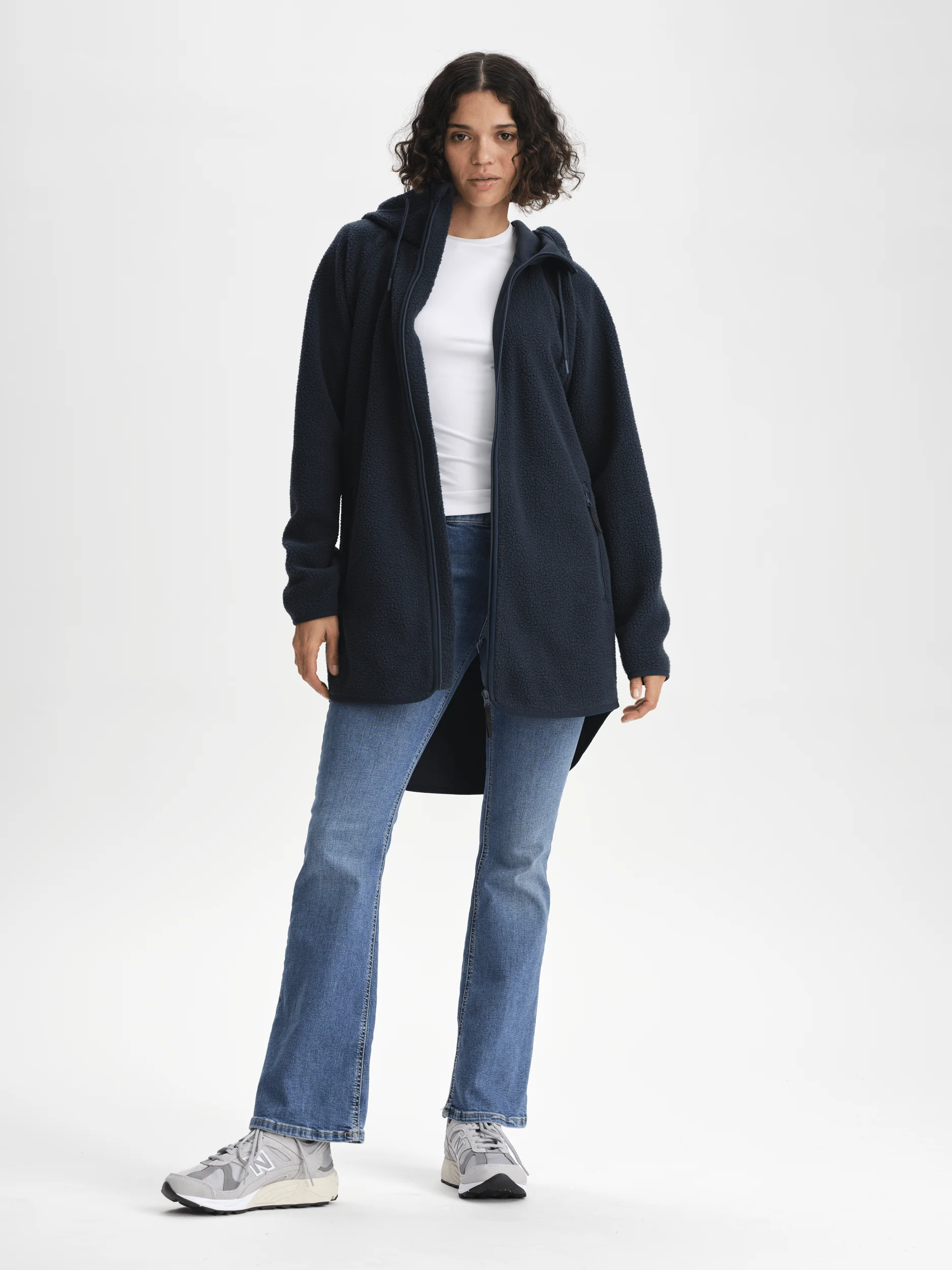 PILE LONG HOOD NAVY - Image 3