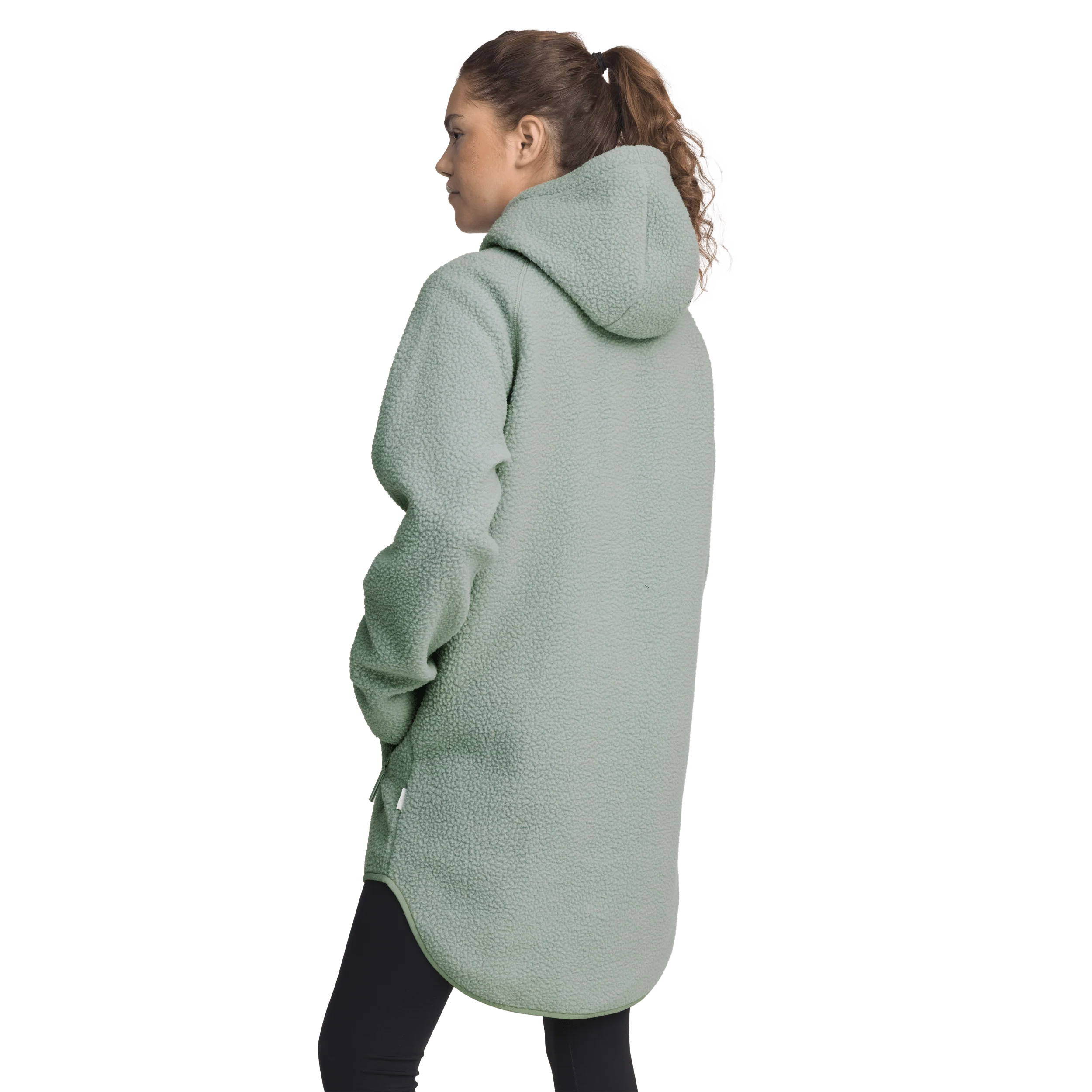PILE LONG HOOD SAGE MIST - Image 4