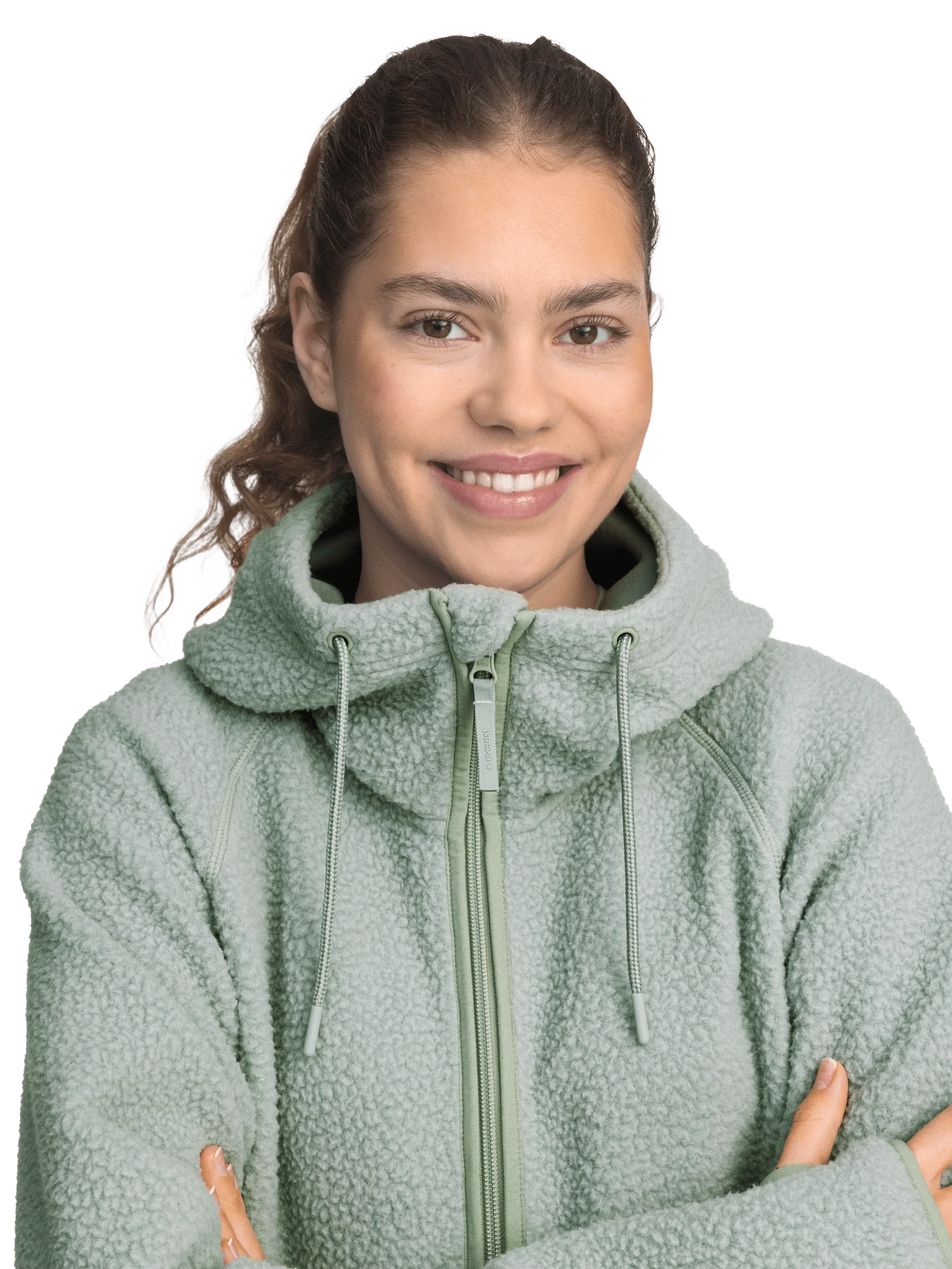 PILE LONG HOOD SAGE MIST - Image 5