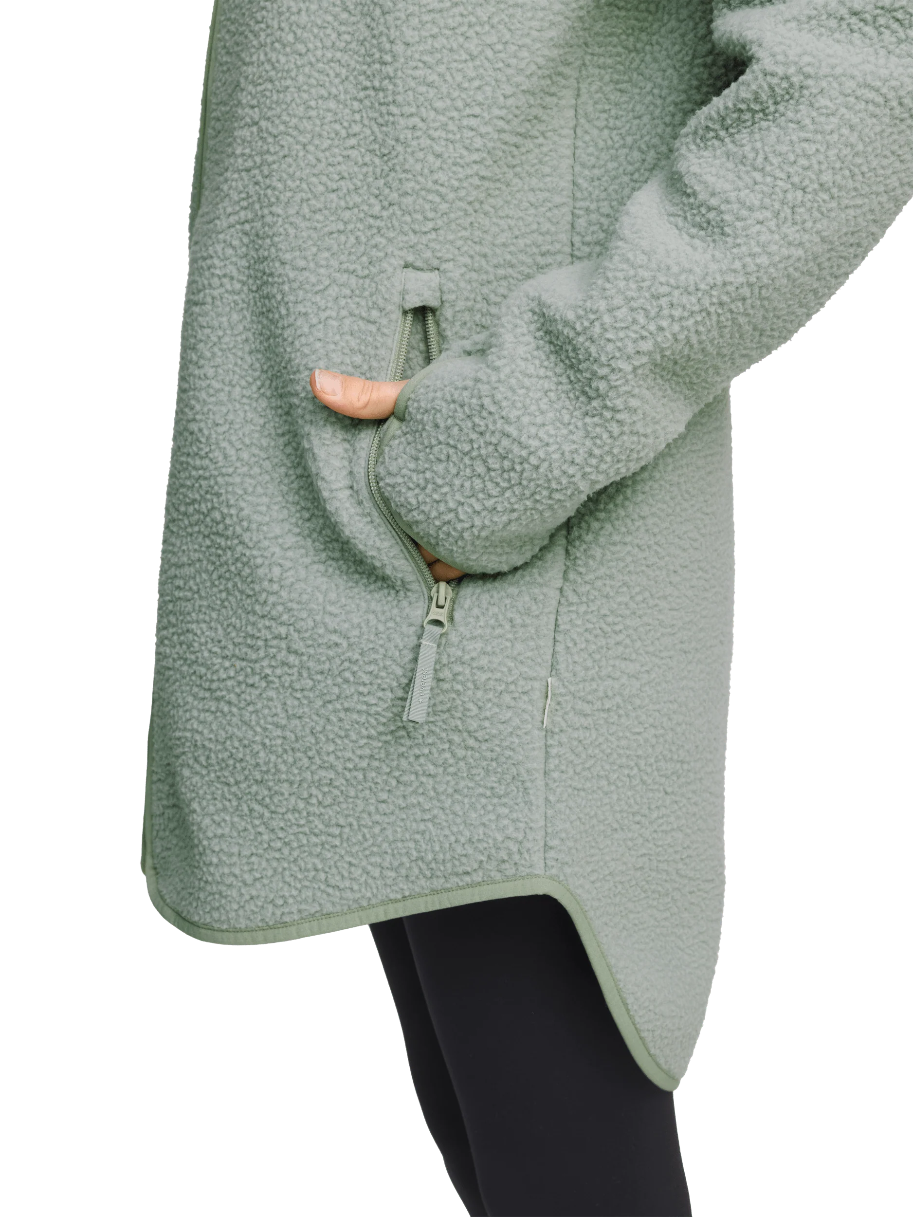 PILE LONG HOOD SAGE MIST - Image 6