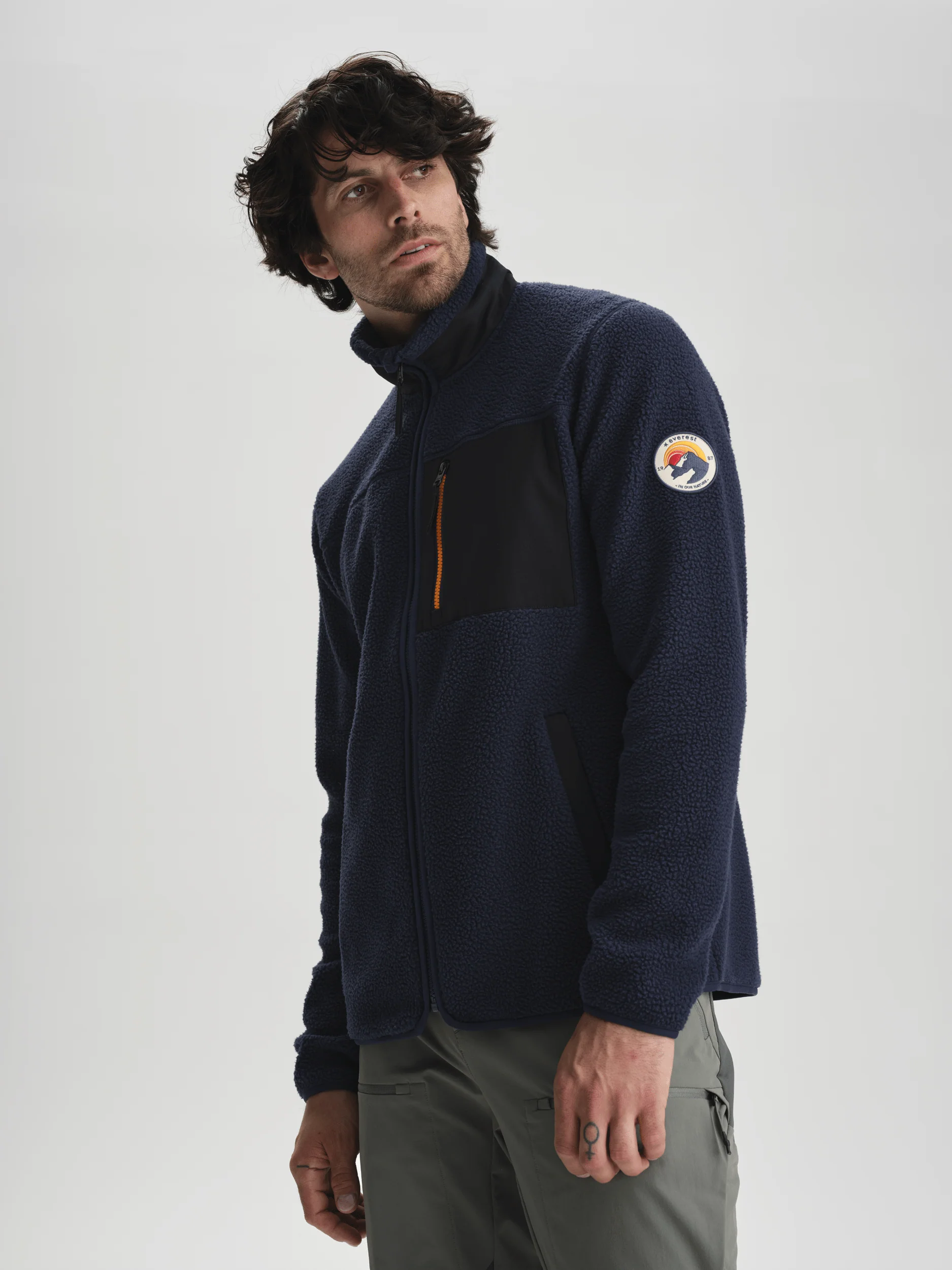PILE SHIRT RETRO NAVY/BLACK