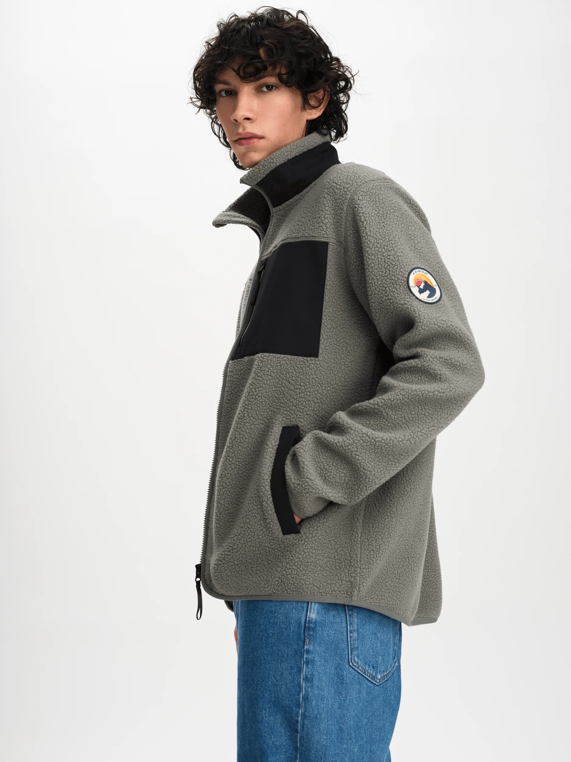 PILE SHIRT RETRO - KHAKI GREY/BLACK