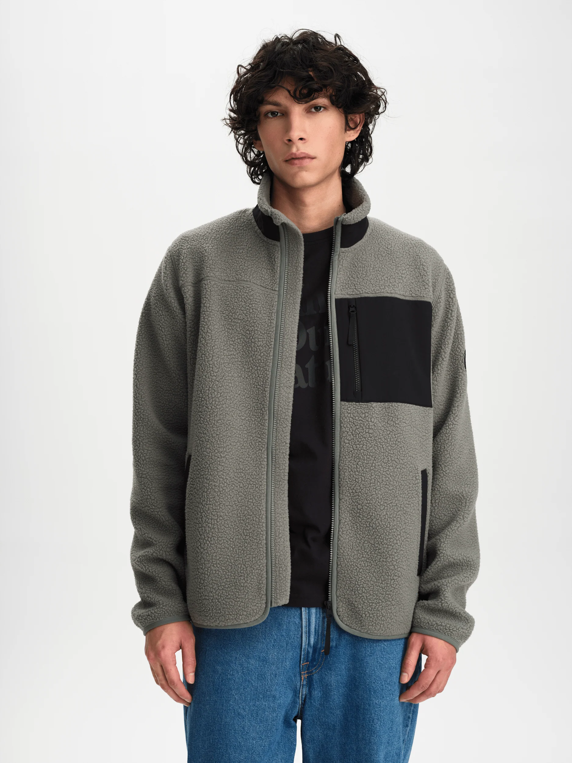 PILE SHIRT RETRO - KHAKI GREY/BLACK - Image 3