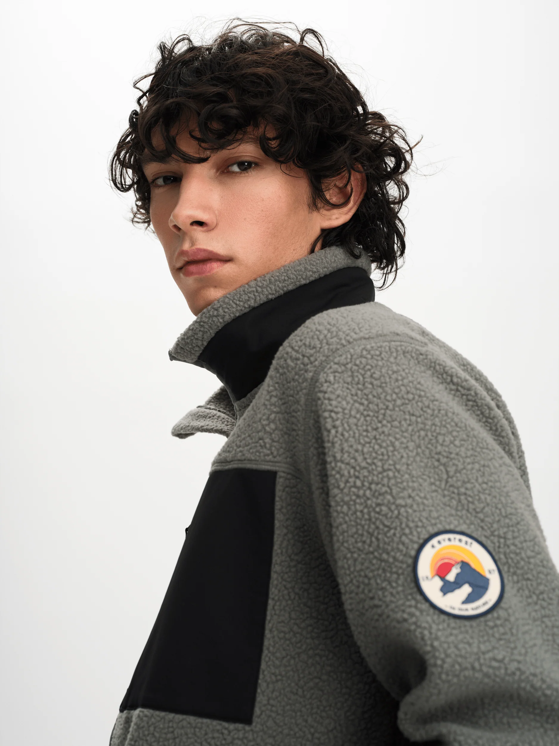 PILE SHIRT RETRO - KHAKI GREY/BLACK - Image 4