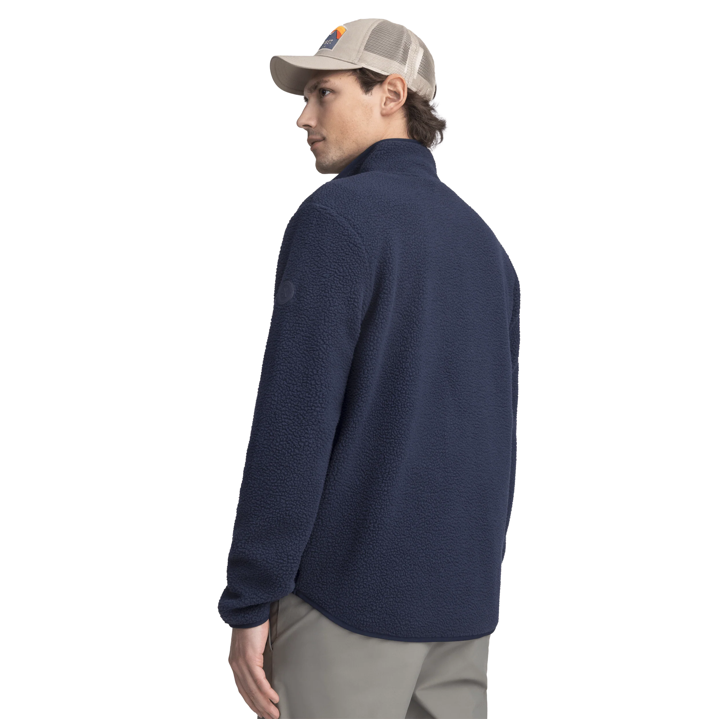 PILE ZIP SHIRT DEEP NAVY - Image 3