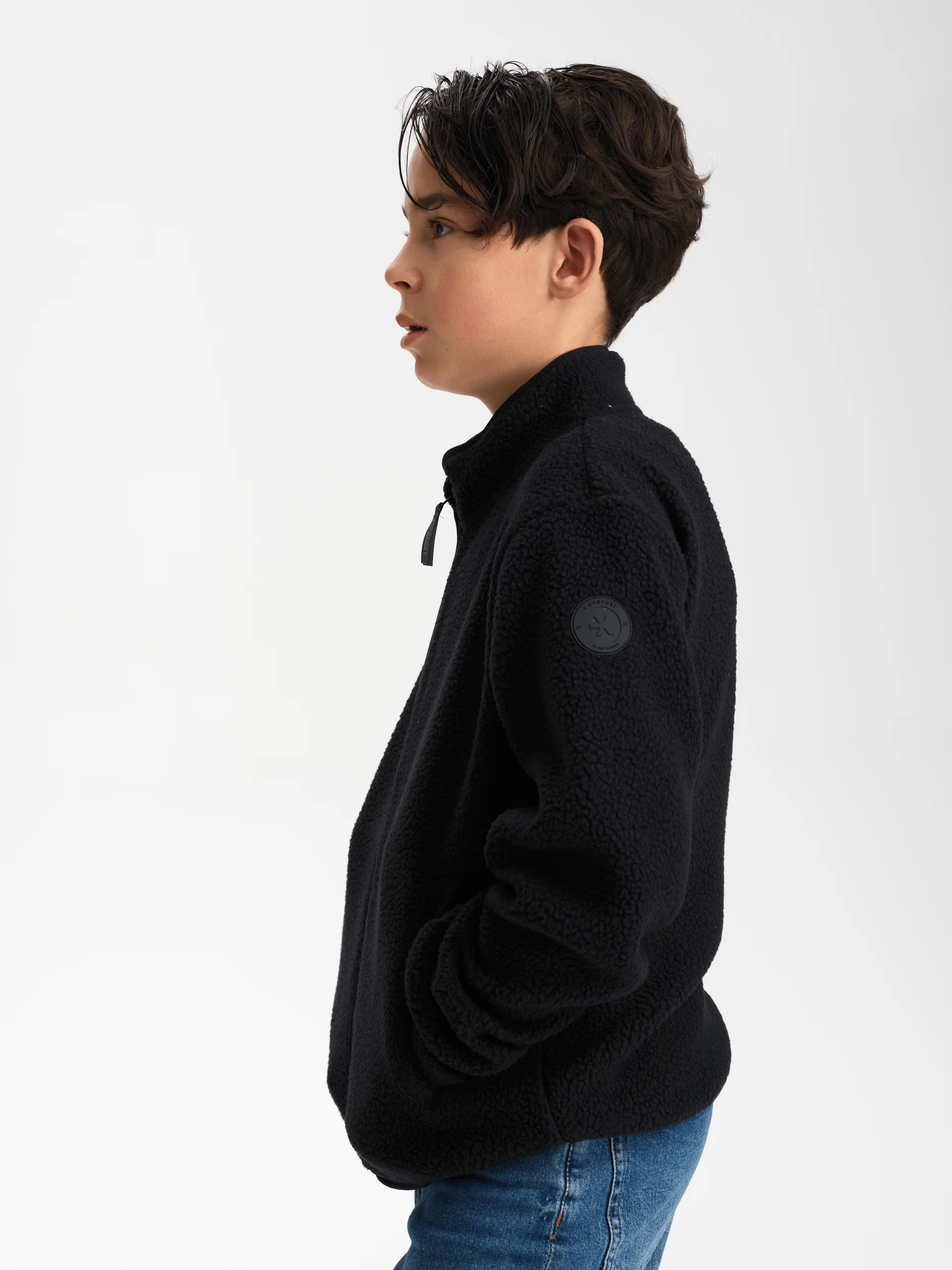 PILE ZIP SHIRT BLACK JUNIOR - Image 3