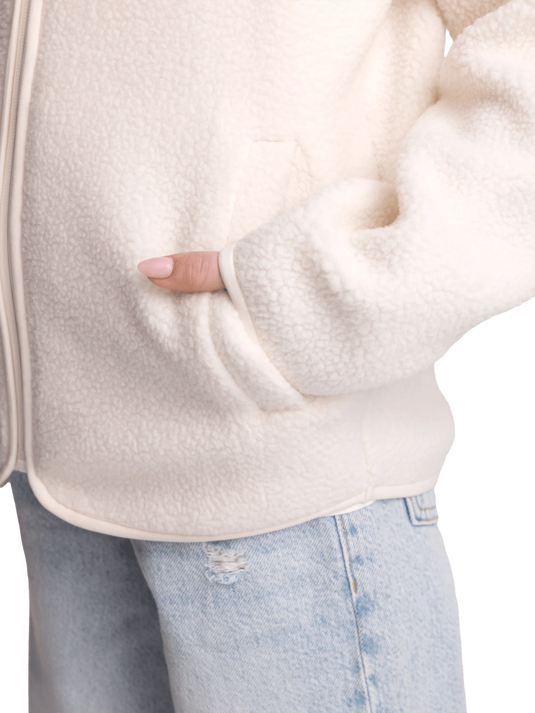 PILE ZIP SHIRT OFF WHITE JUNIOR - Image 4