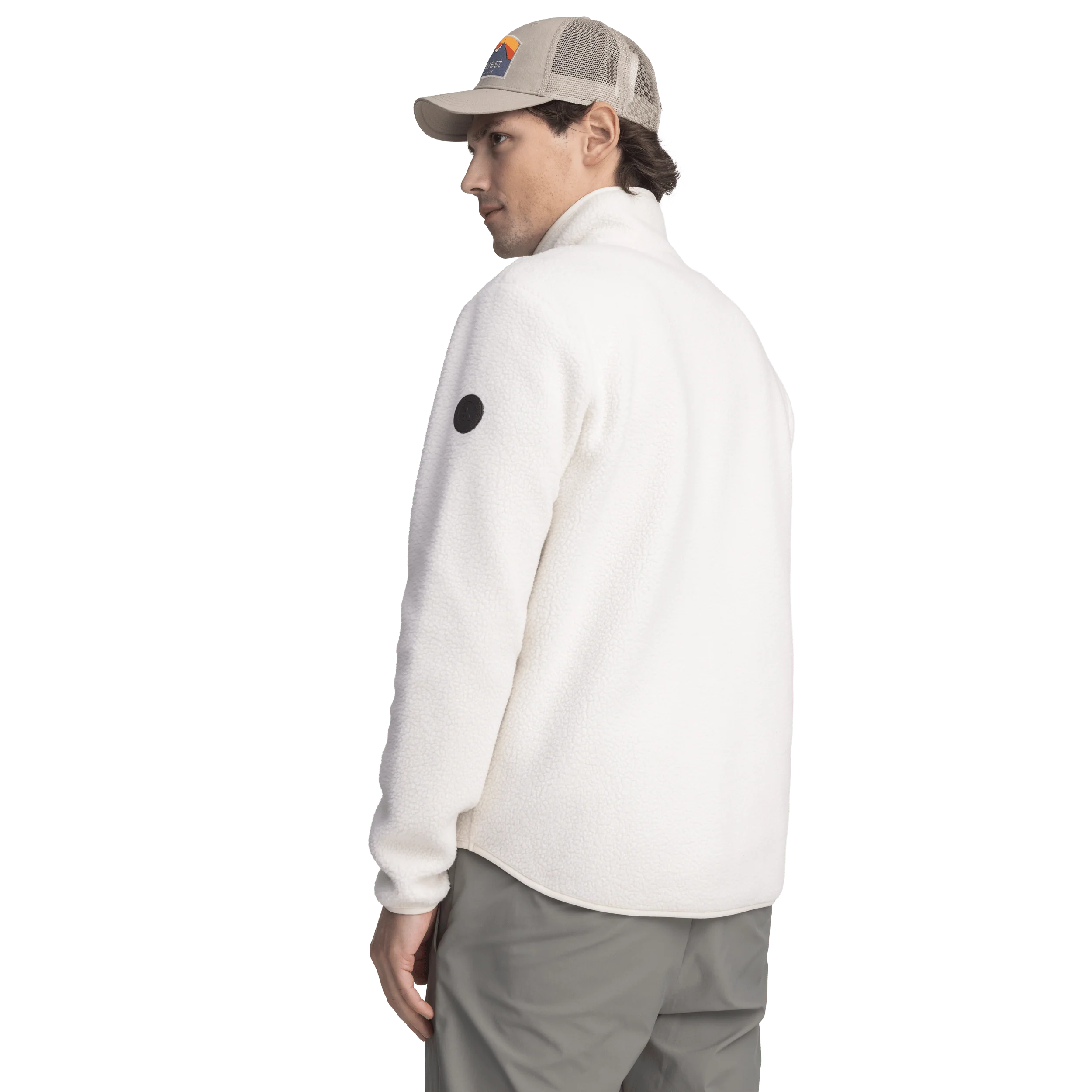 PILE ZIP SHIRT OFF WHITE - Image 3