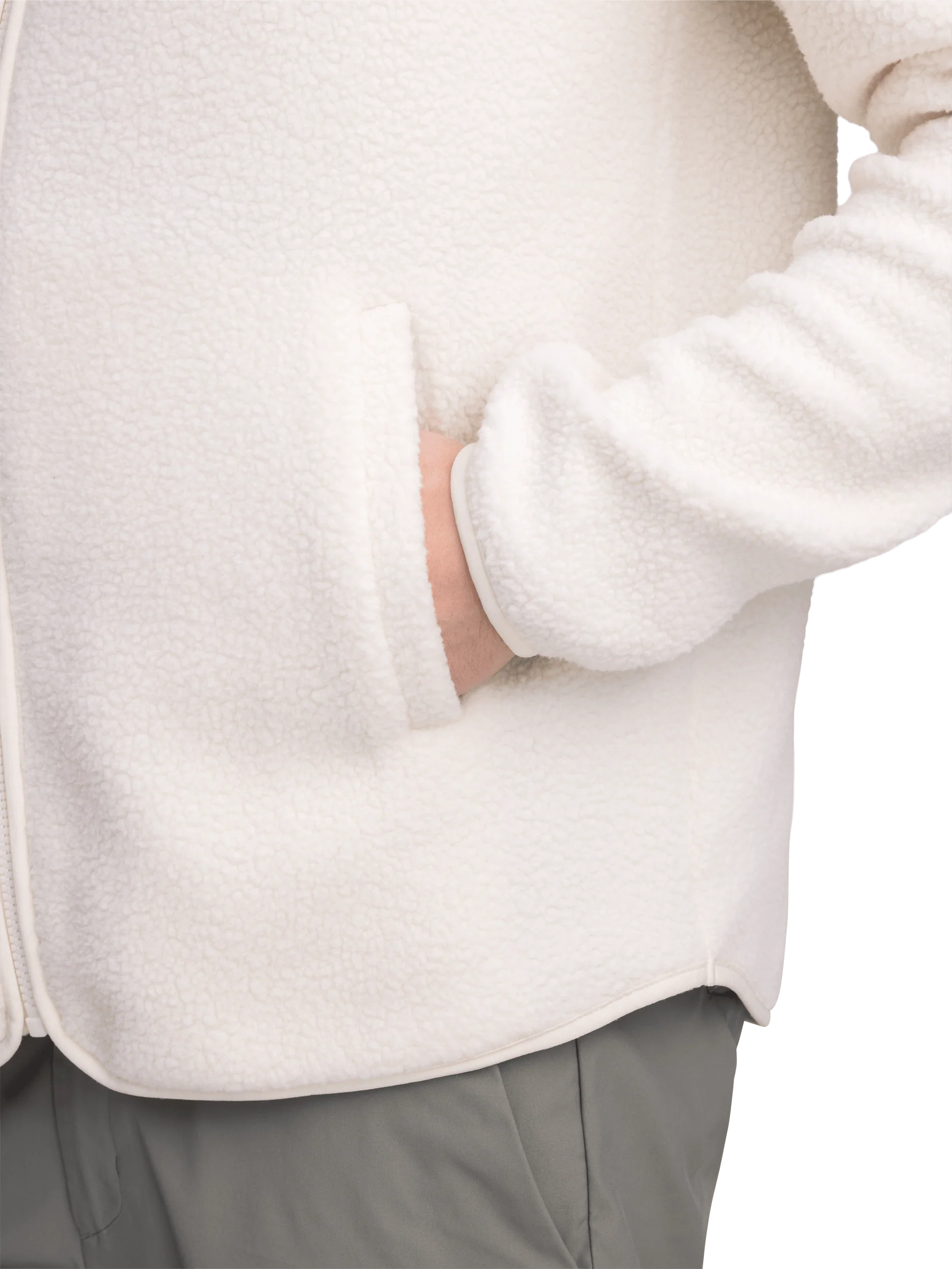 PILE ZIP SHIRT OFF WHITE - Image 5
