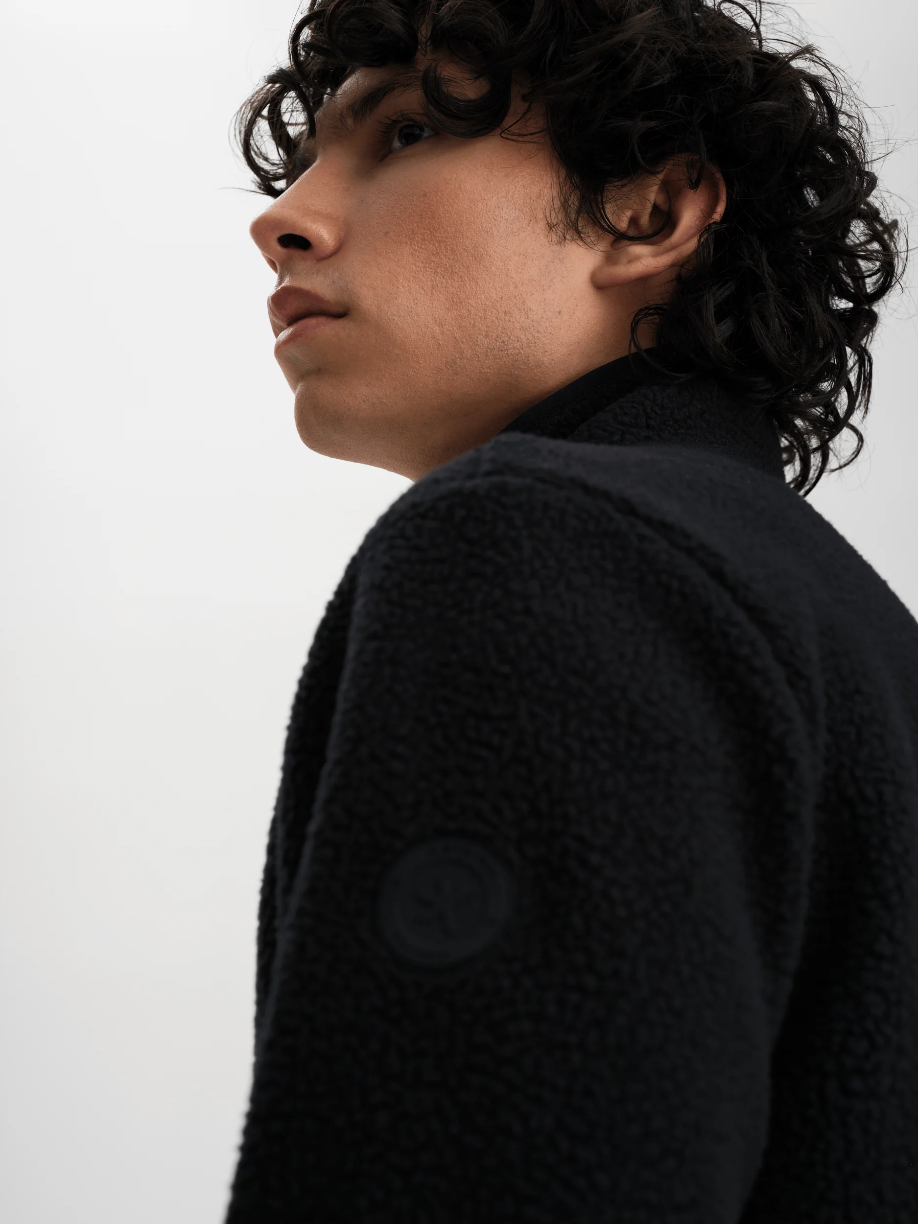 PILE ZIP SHIRT BLACK - Image 3