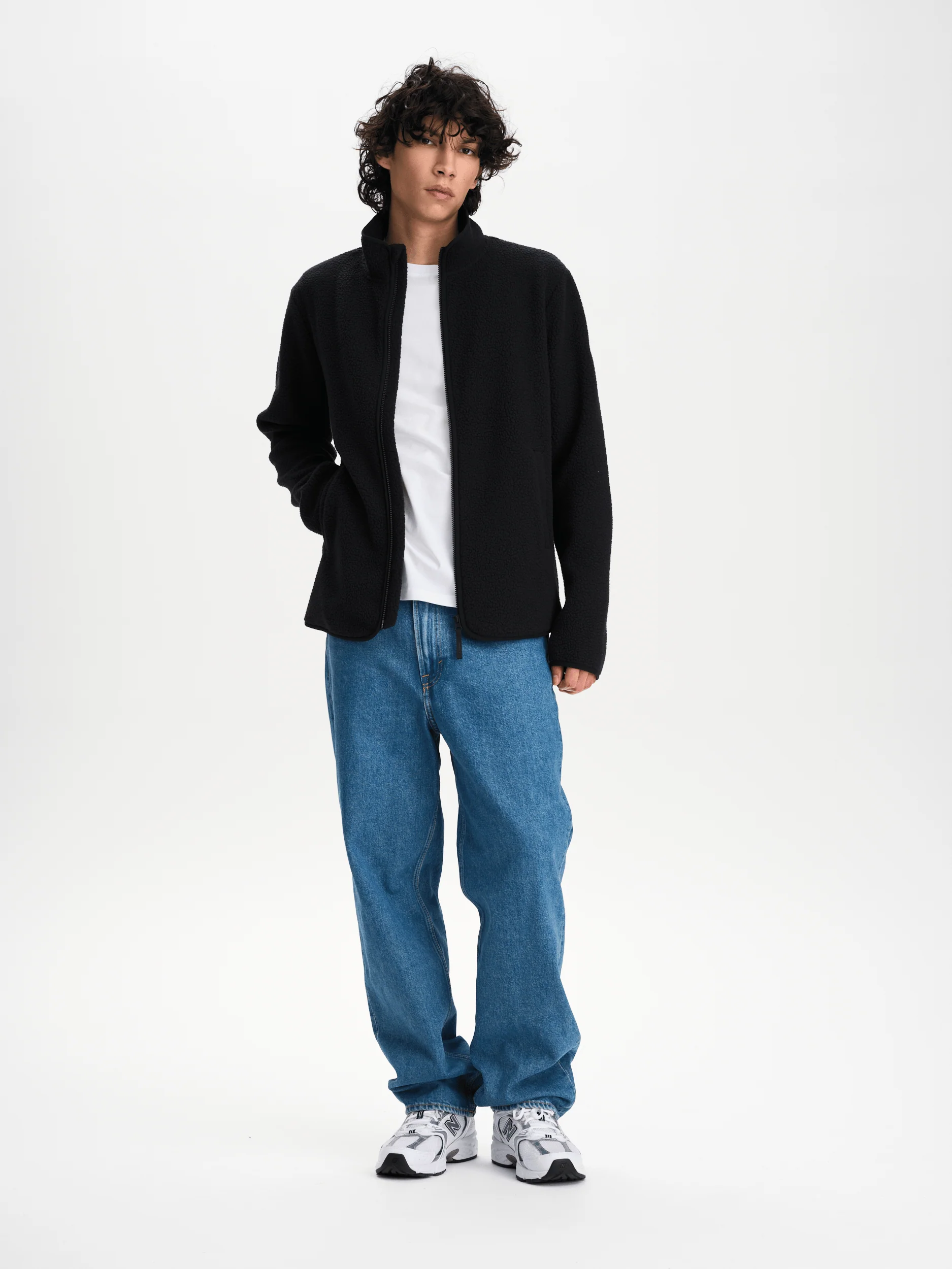 PILE ZIP SHIRT BLACK - Image 4