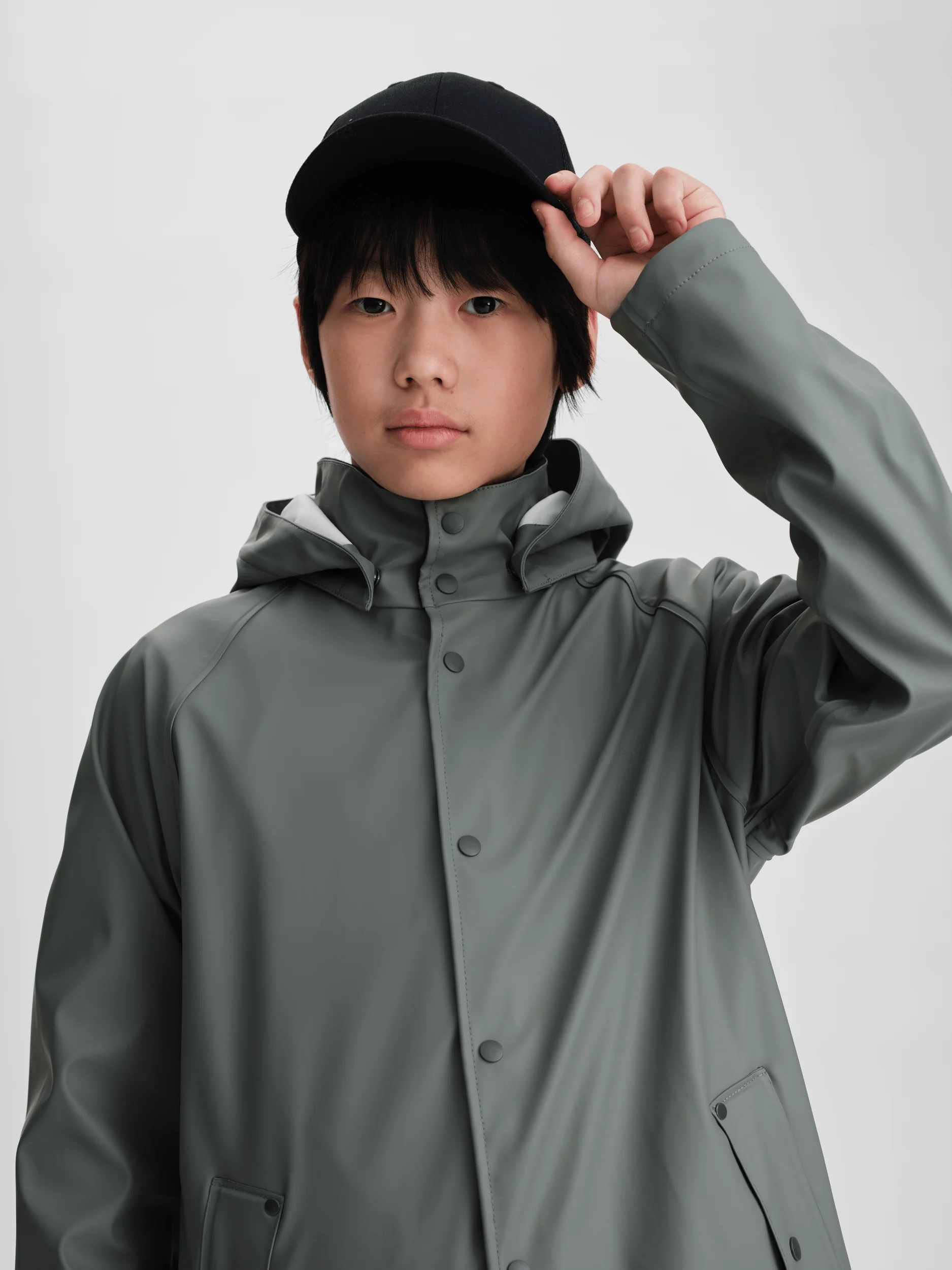 RAIN COAT KHAKI GREY JUNIOR - Image 7