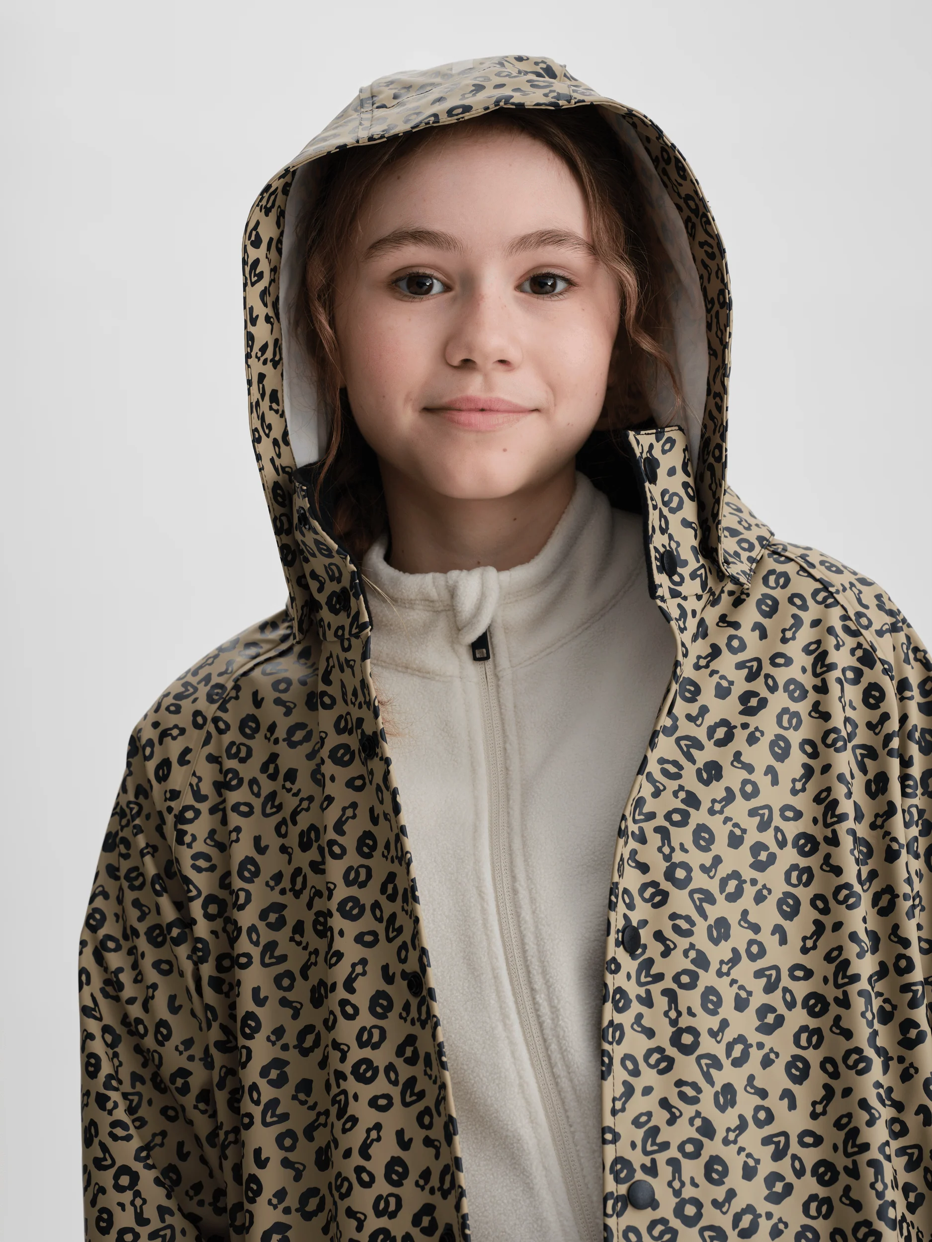RAIN COAT LIGHT BEIGE LEOPARD JUNIOR - Image 4