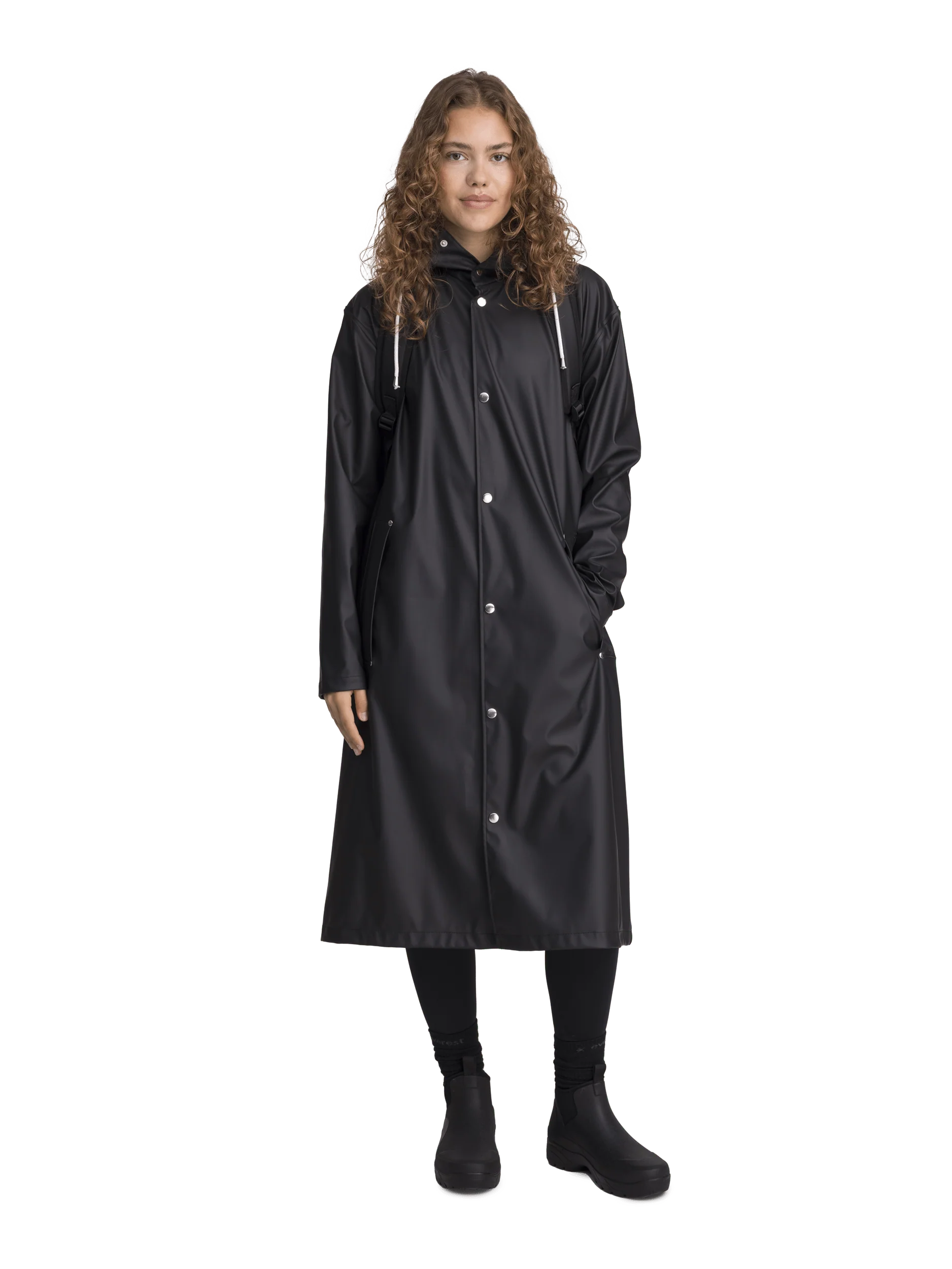 RAIN COAT LONG BLACK WOMEN