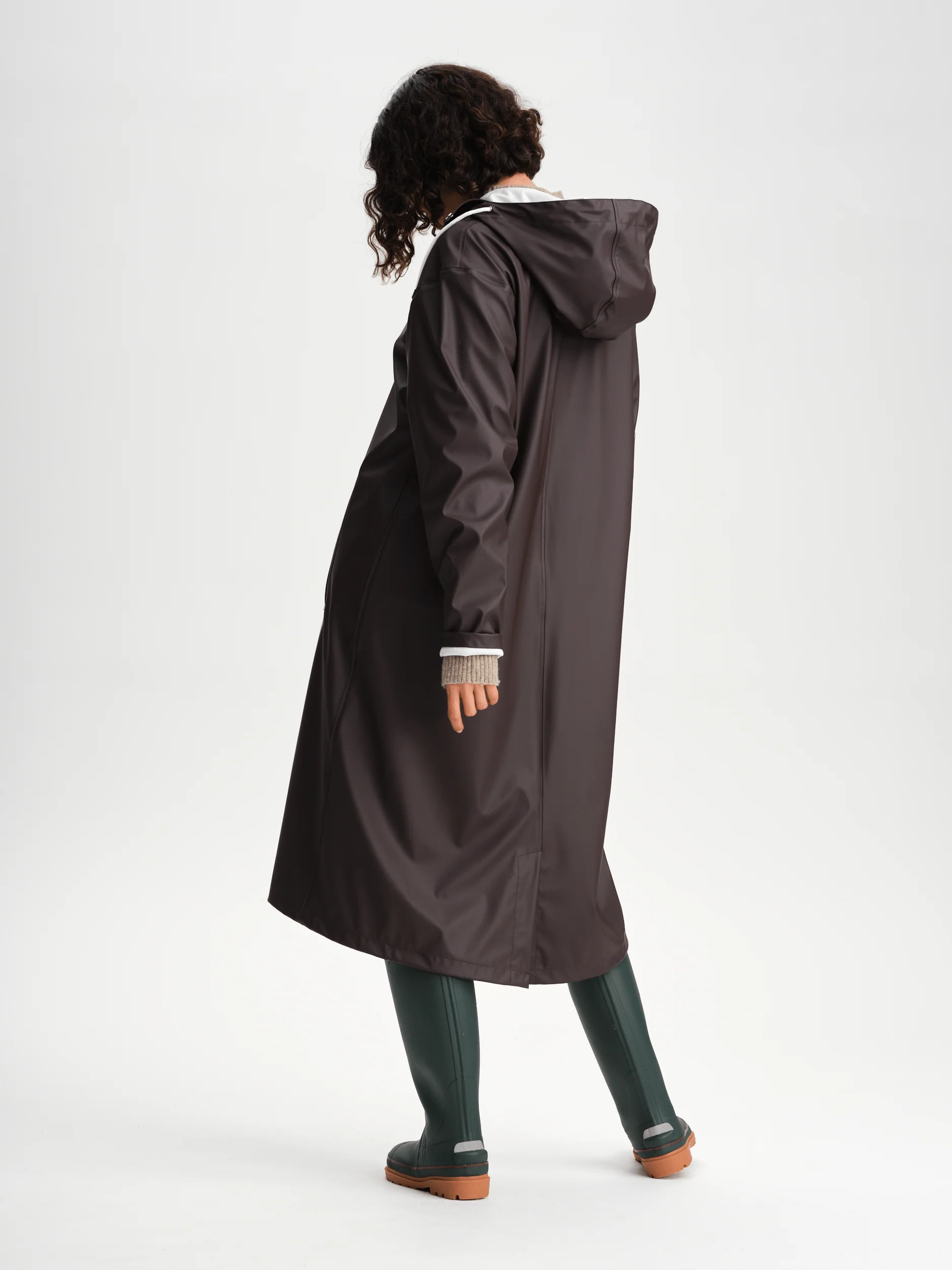 RAIN COAT LONG  CACAO BROWN - Image 3