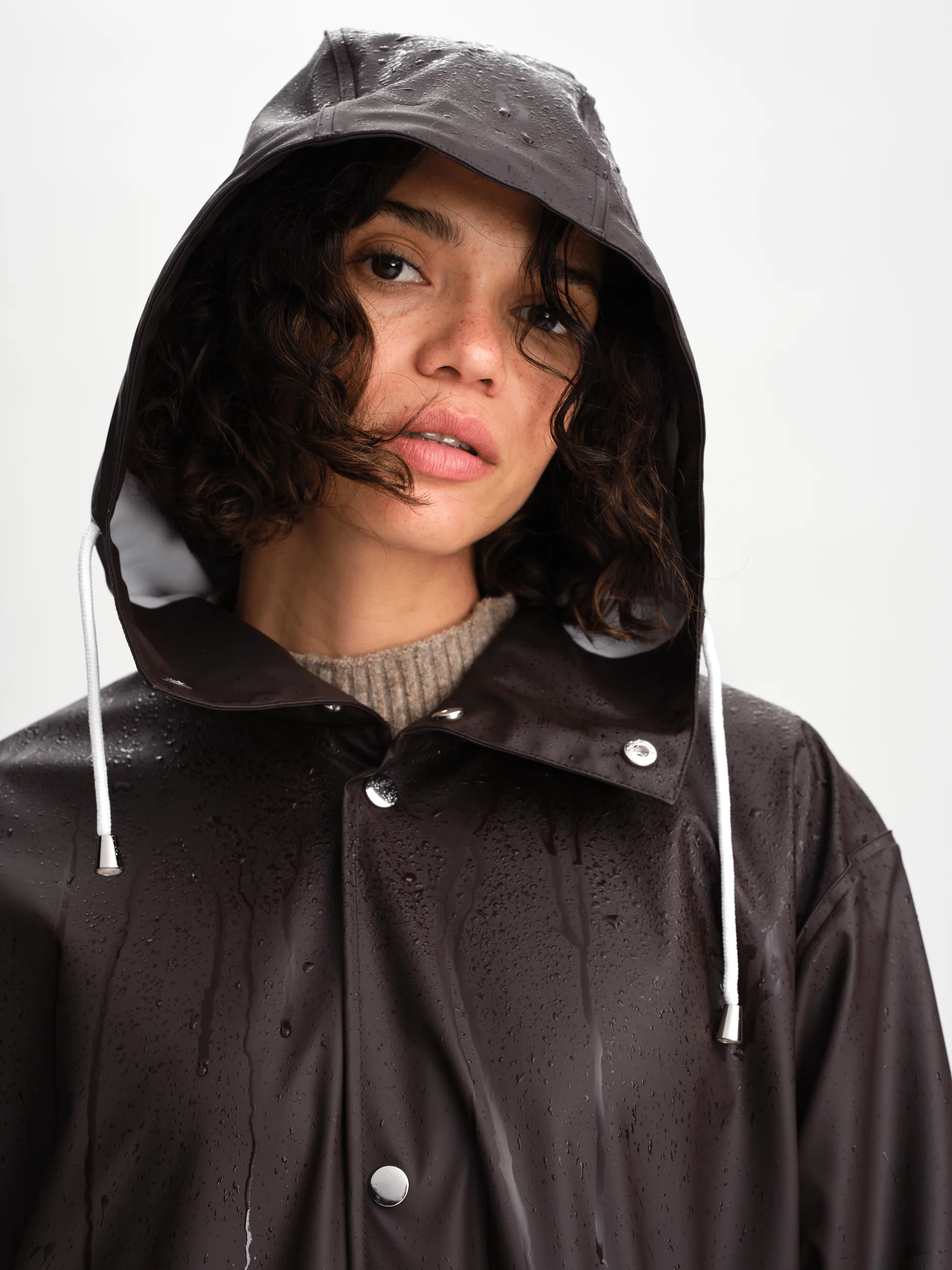 RAIN COAT LONG  CACAO BROWN - Image 4