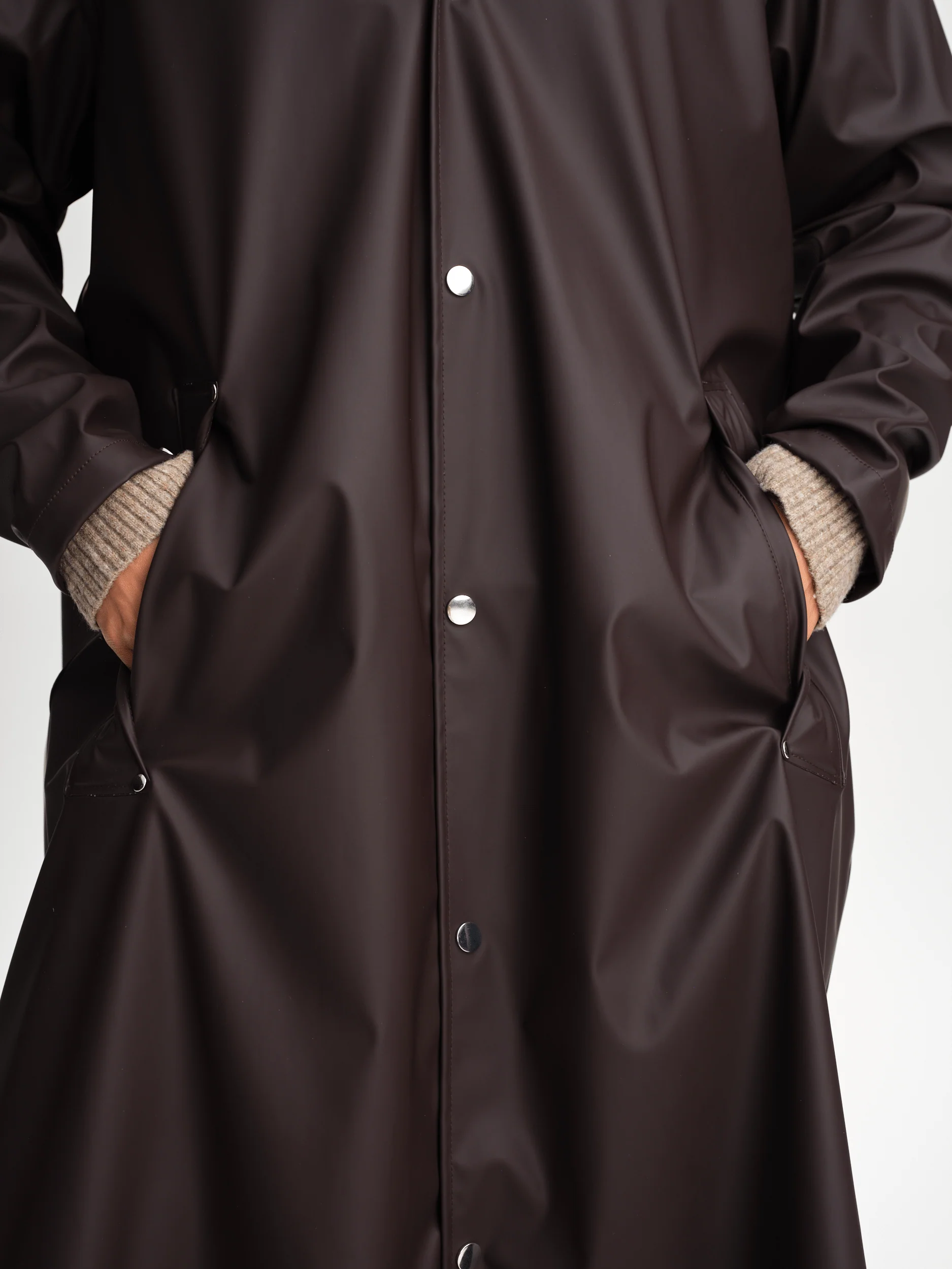 RAIN COAT LONG  CACAO BROWN - Image 5