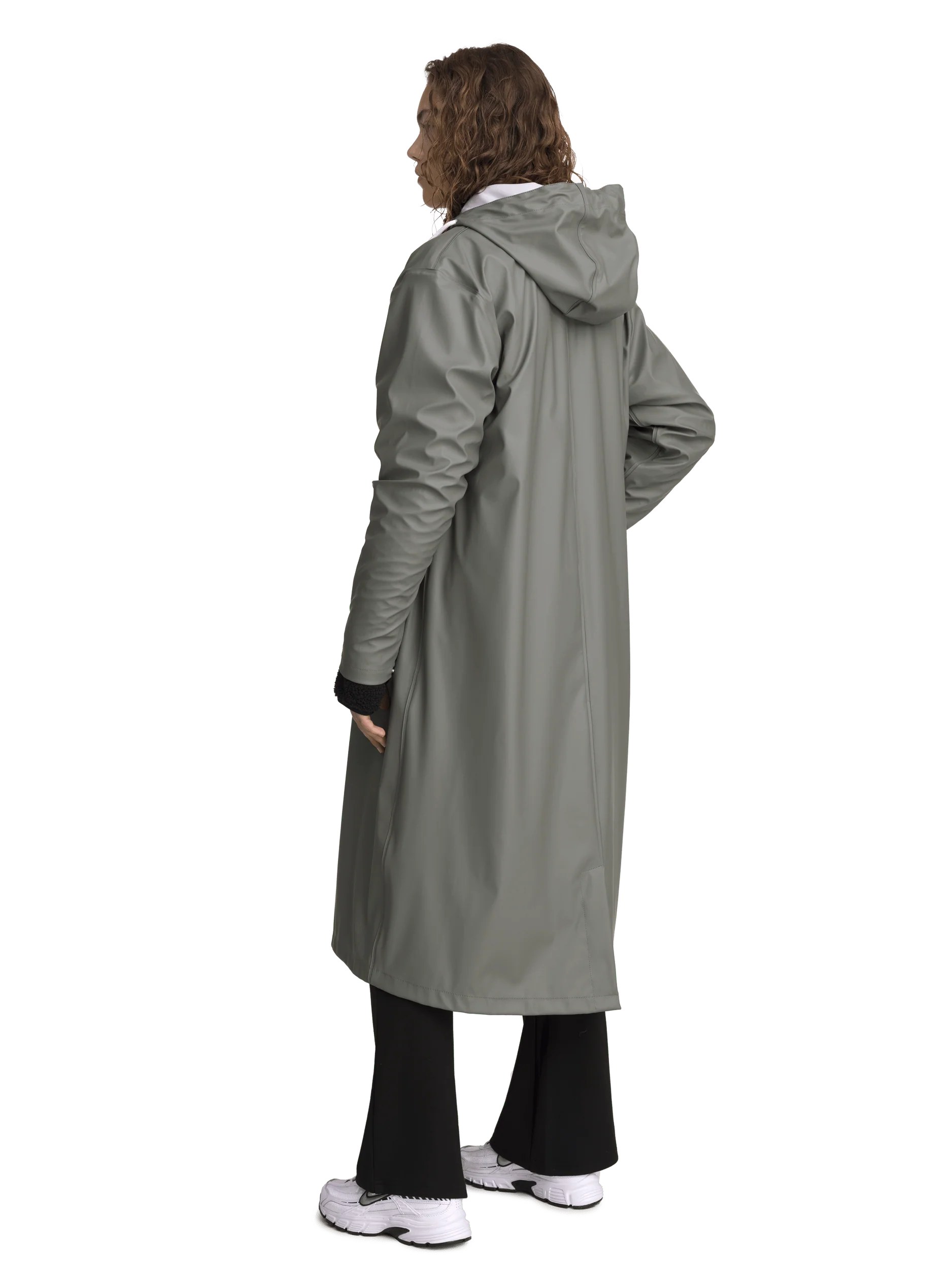 RAIN COAT LONG KHAKI GREY - Image 3